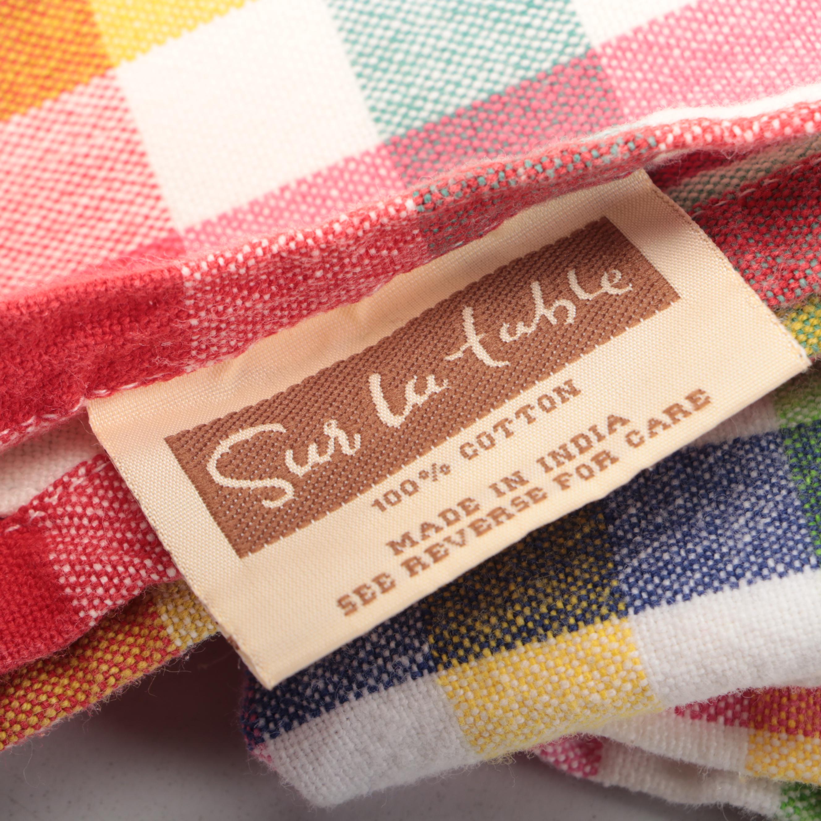 Sur La Table Plaid Cotton Placemats with Other Cotton Table Linens