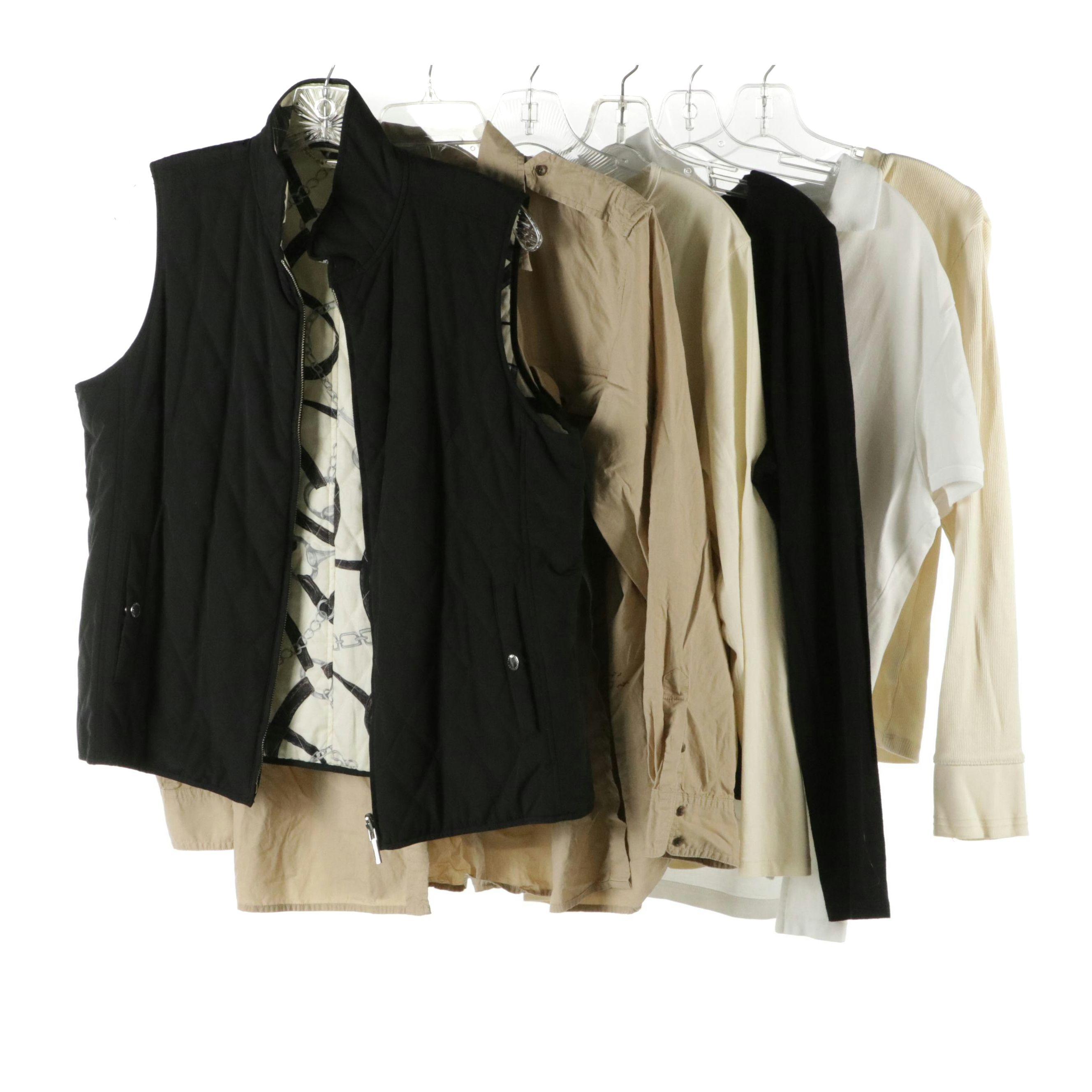 Lauren Ralph Lauren Quilted Reversible Zip Vest, Polo, Tops, and Button-Up Shirt