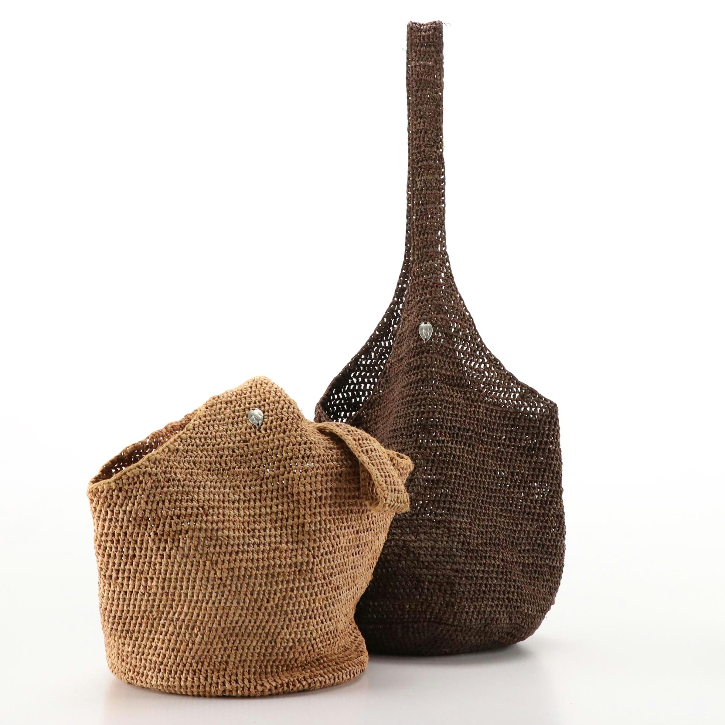 Helen Kaminski Rio Slouchy Bucket Bags in Woven Raffia