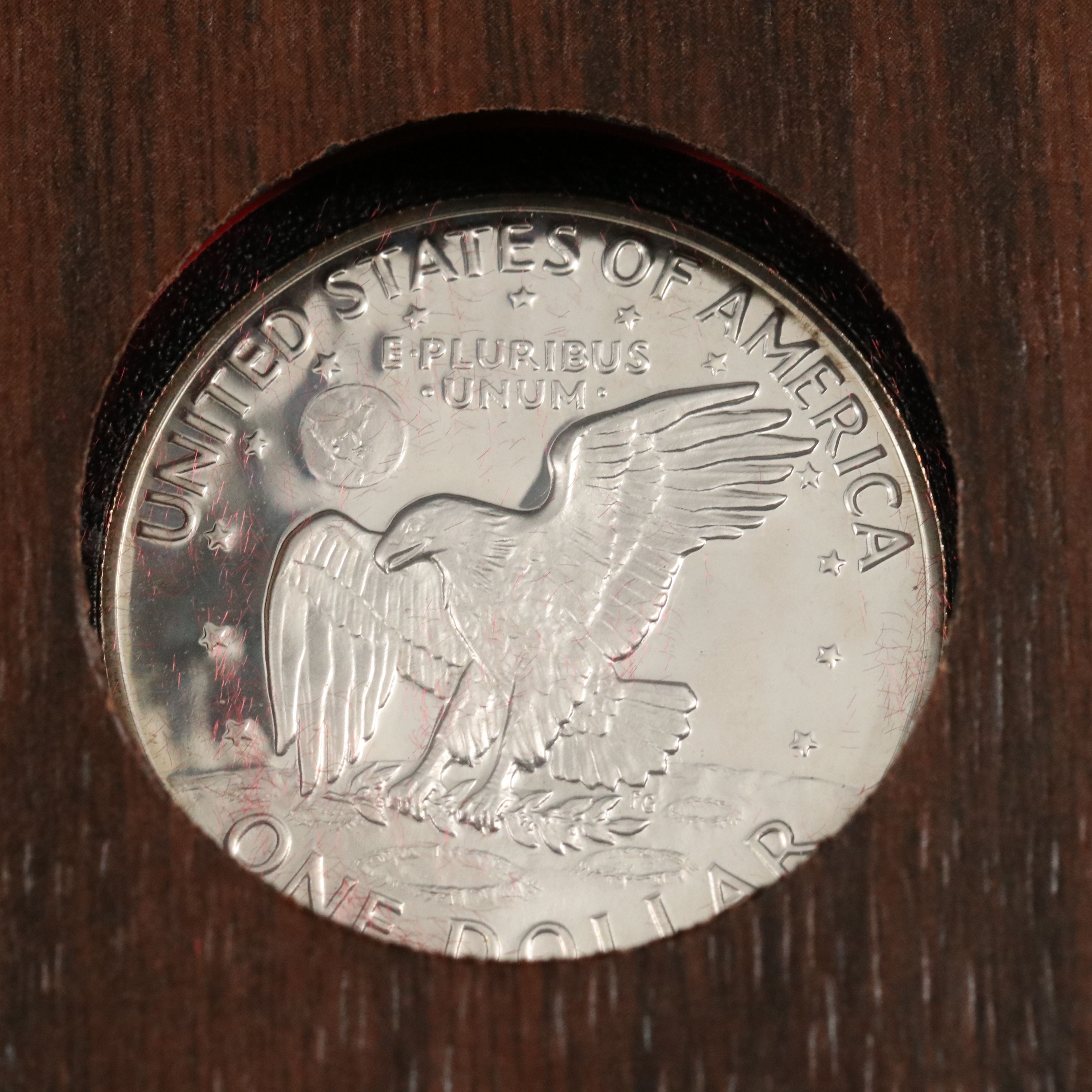 Five Proof 1973-S Eisenhower Silver Dollars