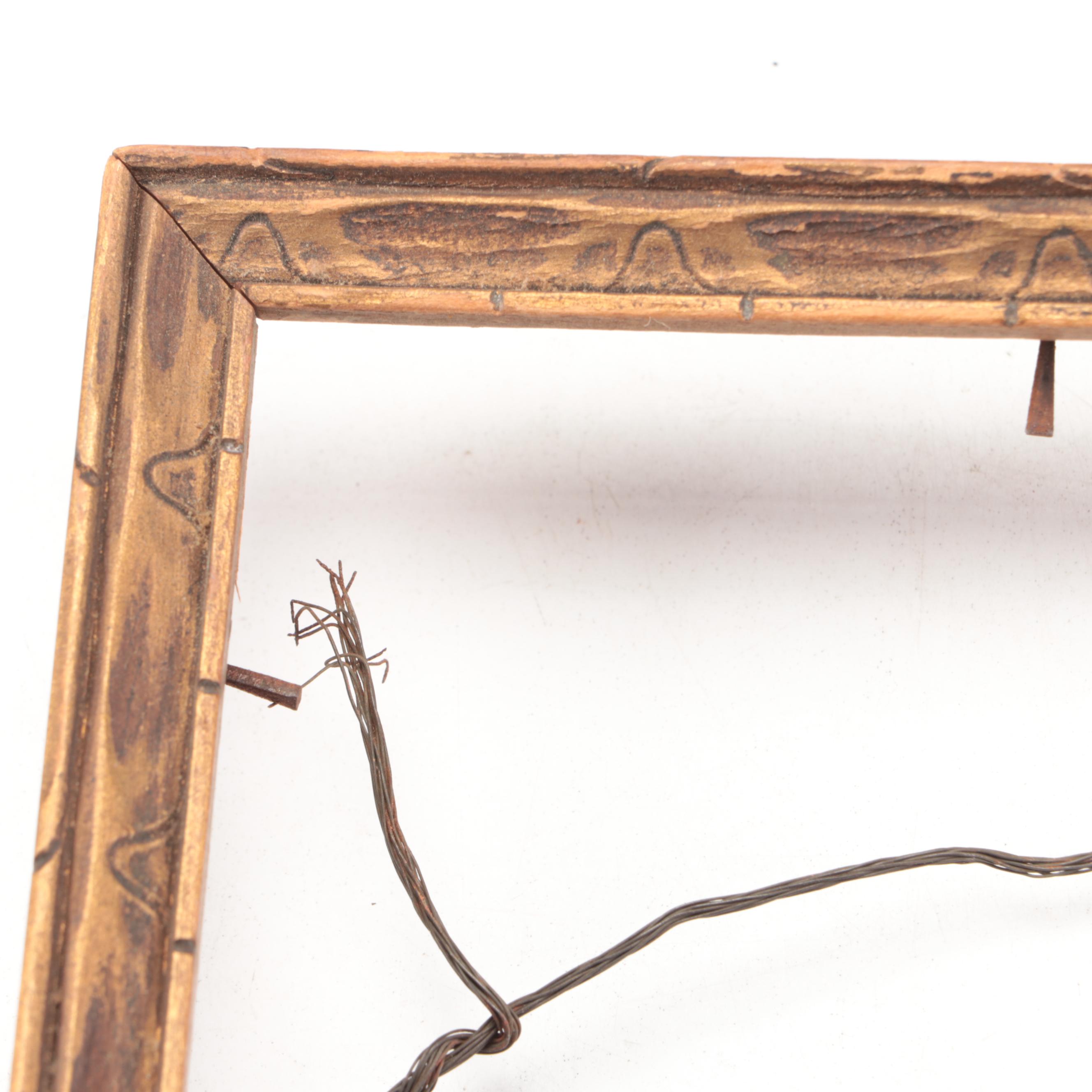 Vintage Wooden Gilt and Engraved Frames, Early to Mid-20th Century