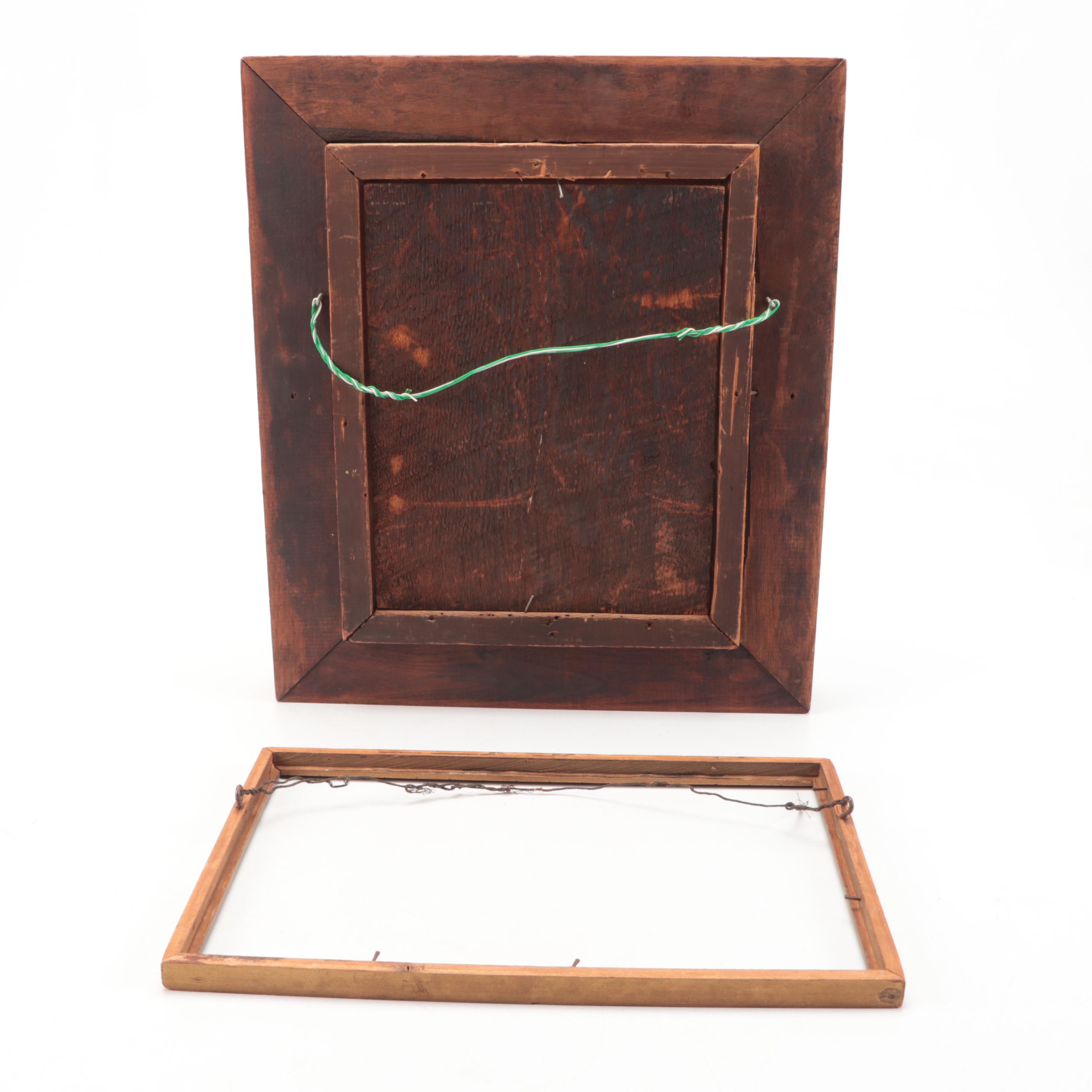 Vintage Wooden Gilt and Engraved Frames, Early to Mid-20th Century