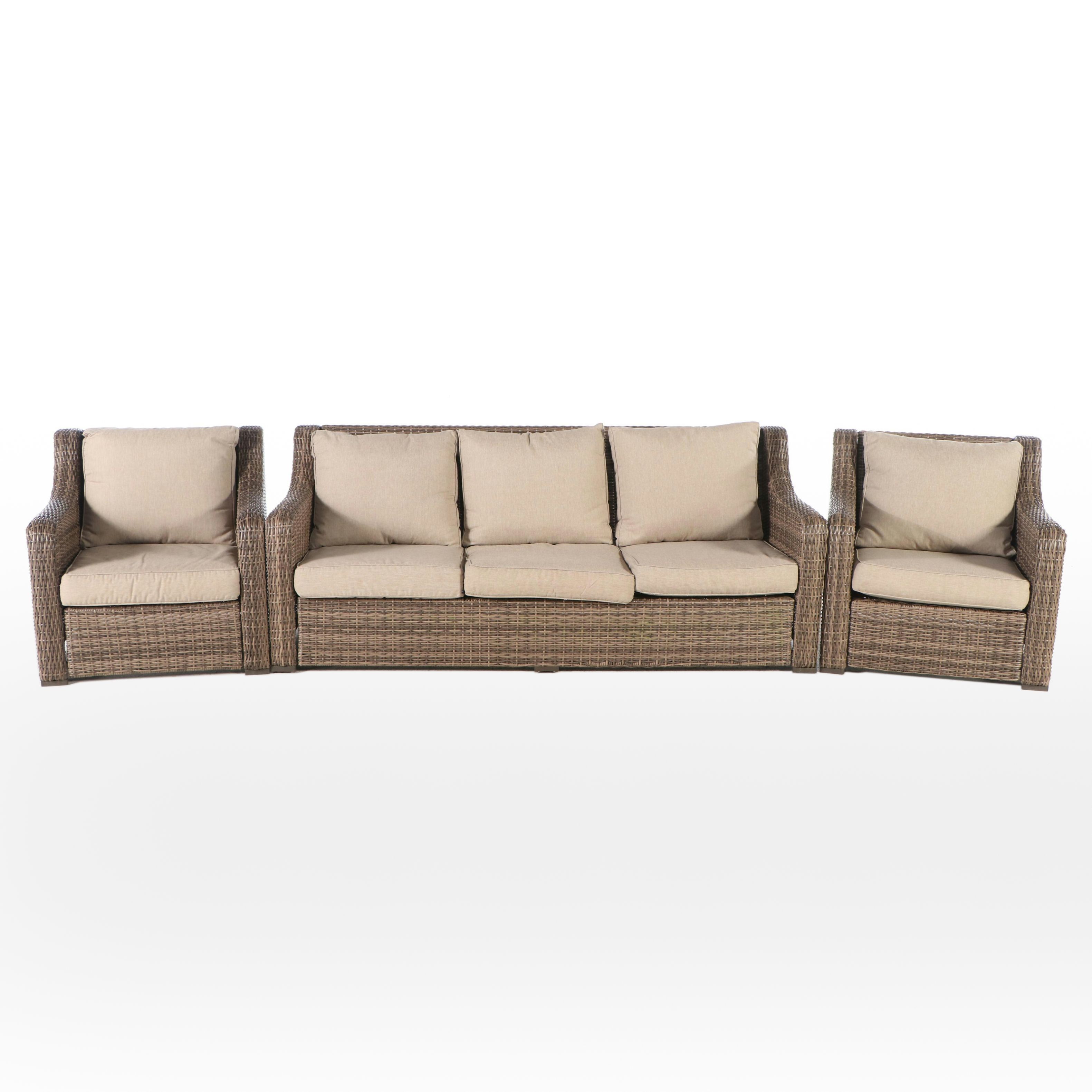 Better Homes & Gardens Contemporary Resin Wicker Patio Armchairs and Sofa