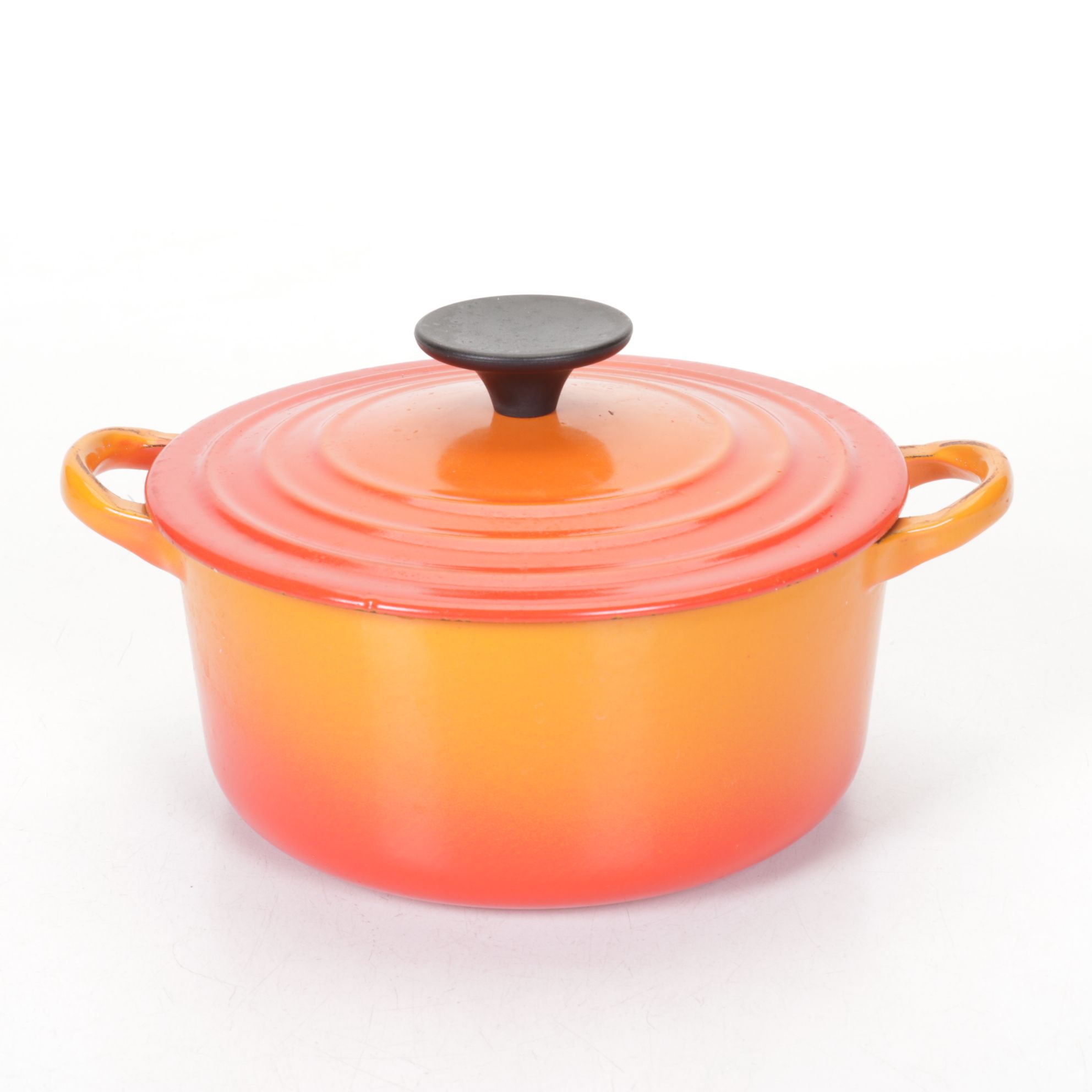 Enameled Cast Iron Dutch Ovens in Sunburst Orange