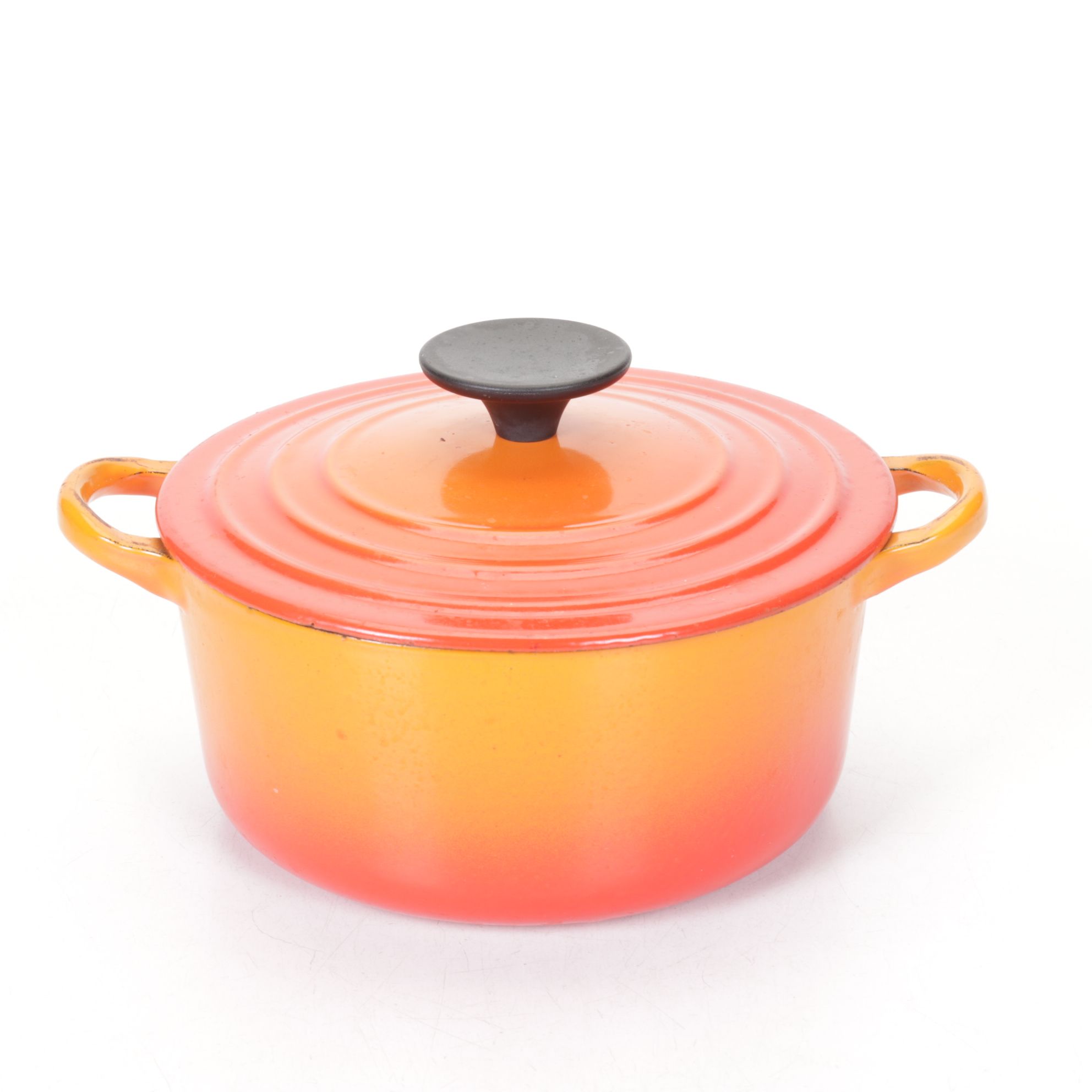 Enameled Cast Iron Dutch Ovens in Sunburst Orange