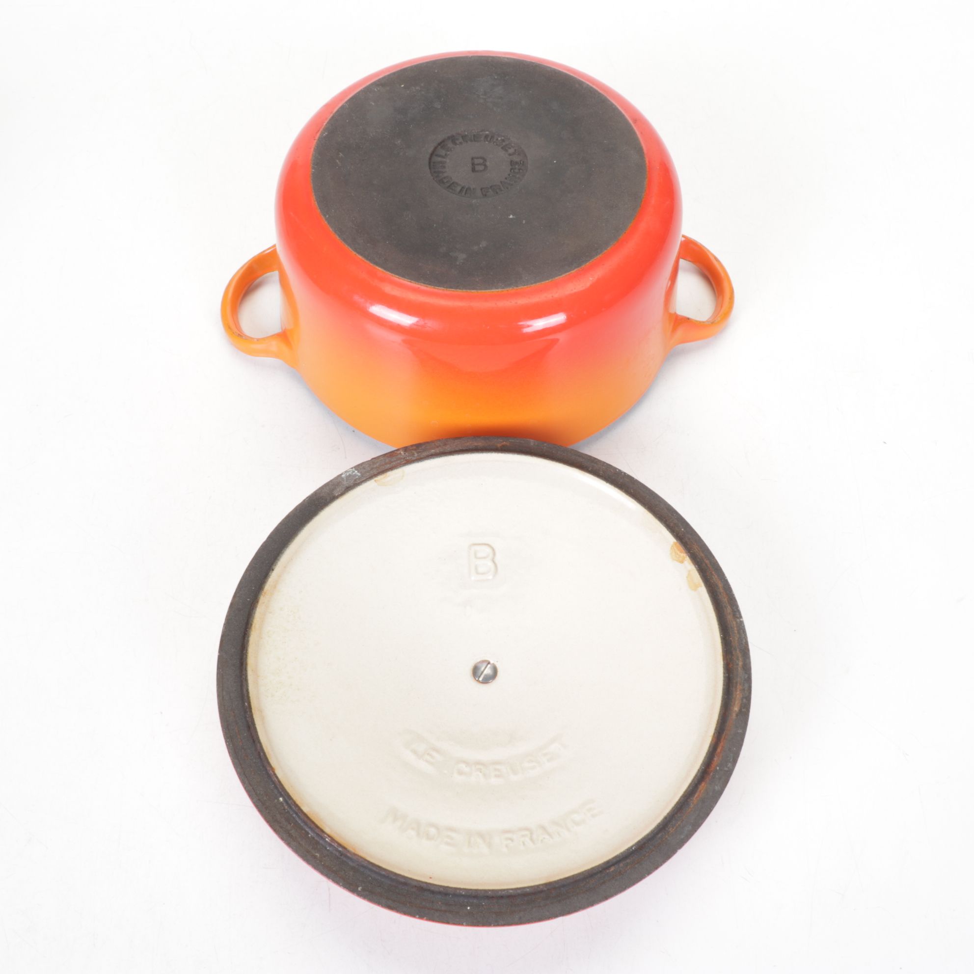 Enameled Cast Iron Dutch Ovens in Sunburst Orange