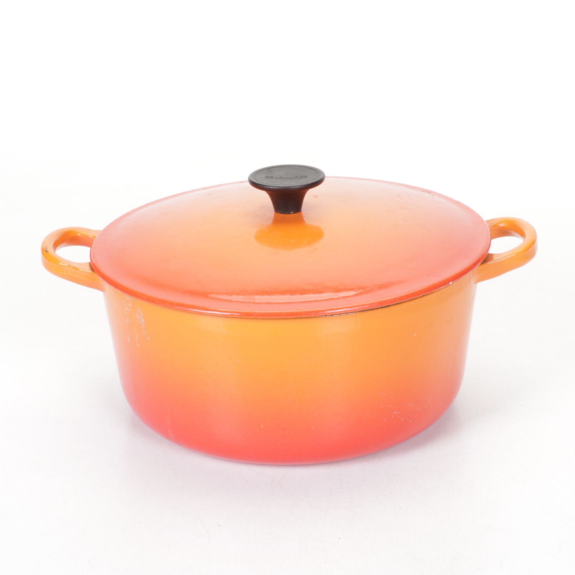 Enameled Cast Iron Dutch Ovens in Sunburst Orange