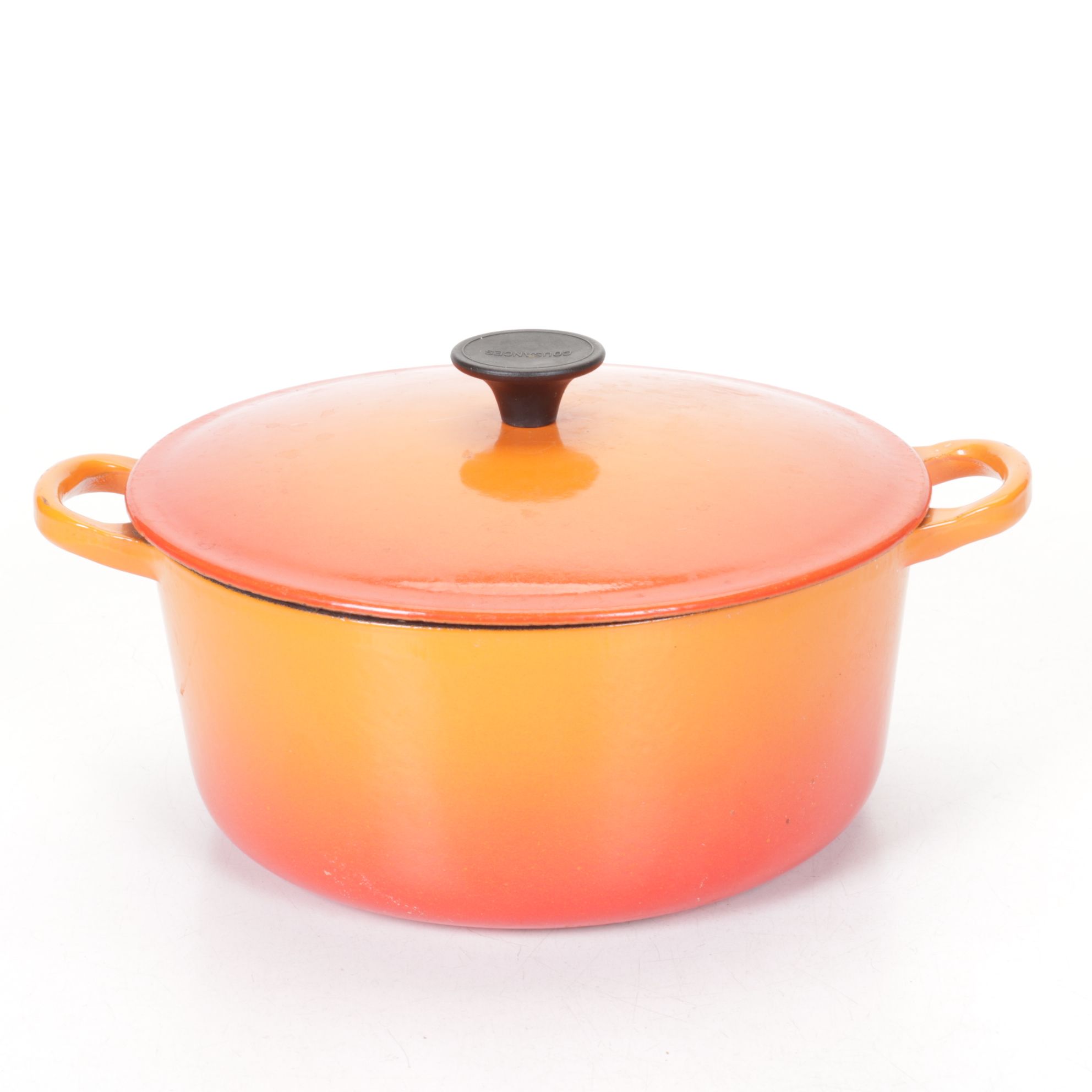 Enameled Cast Iron Dutch Ovens in Sunburst Orange
