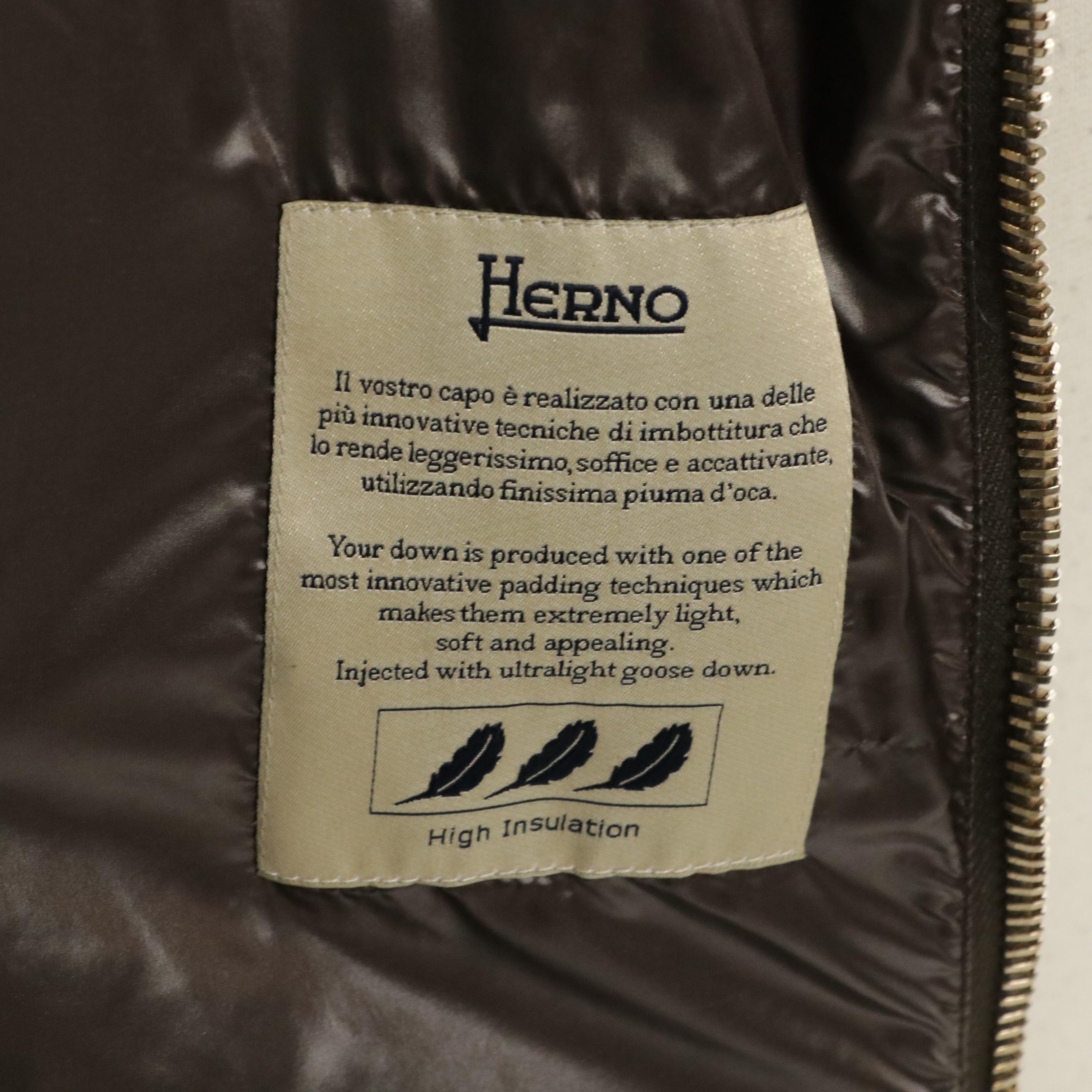 Herno Iconico Shiny Quilted Nylon Mid Length Puffer Coat