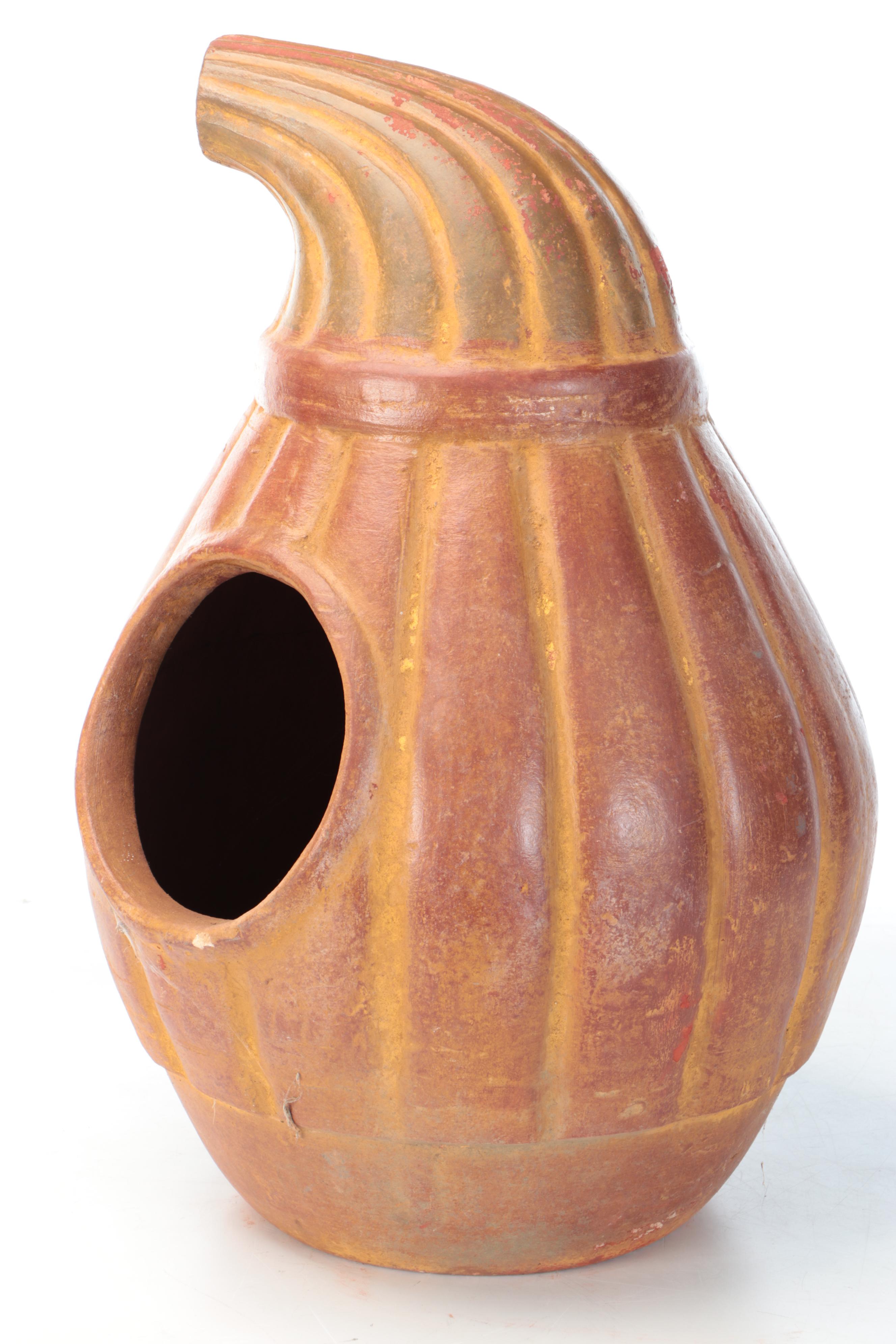 Ceramic Jack-o'-Lantern Halloween Chiminea