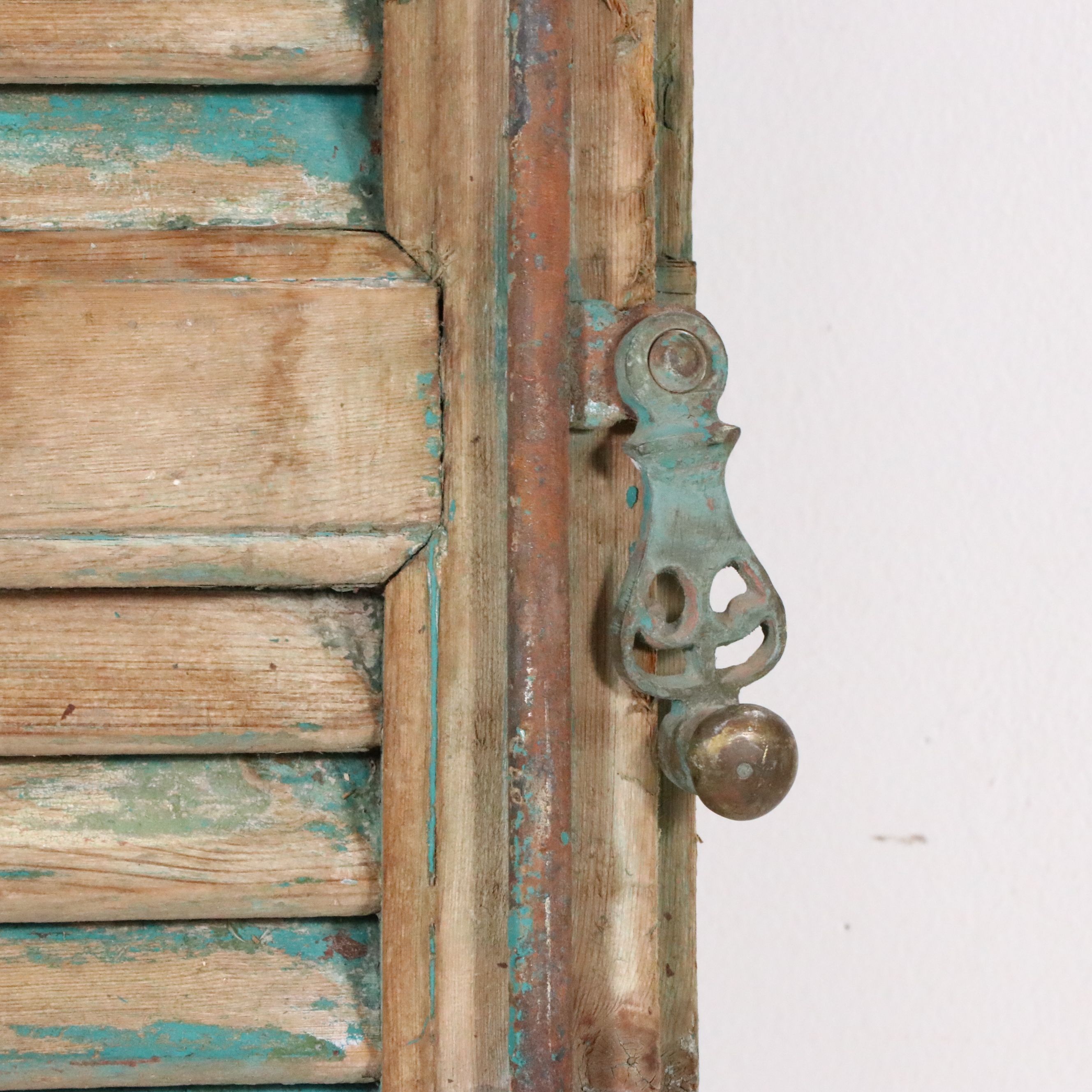 Pair of Architectural Salvage Skinny Louver Door Panels