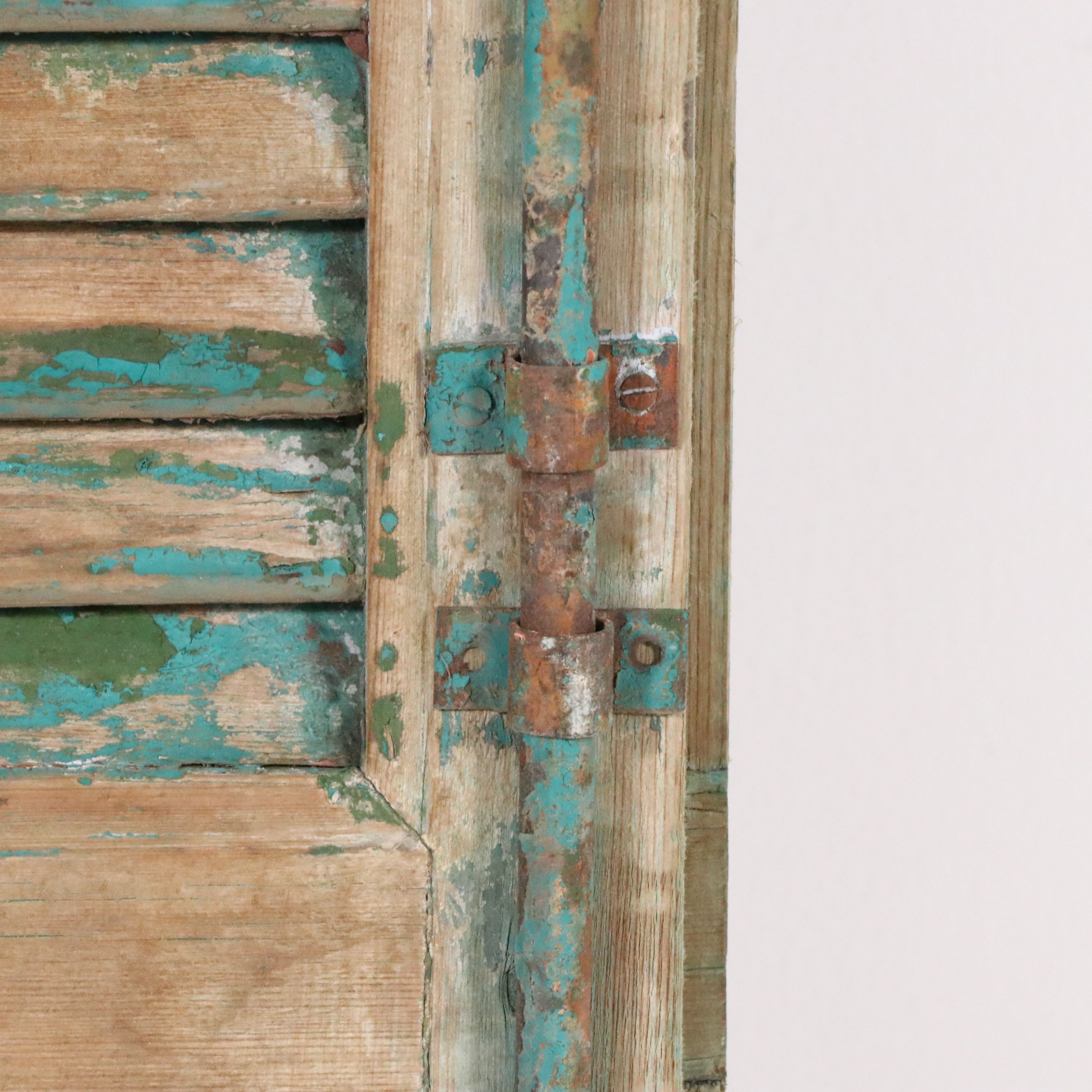 Pair of Architectural Salvage Skinny Louver Door Panels