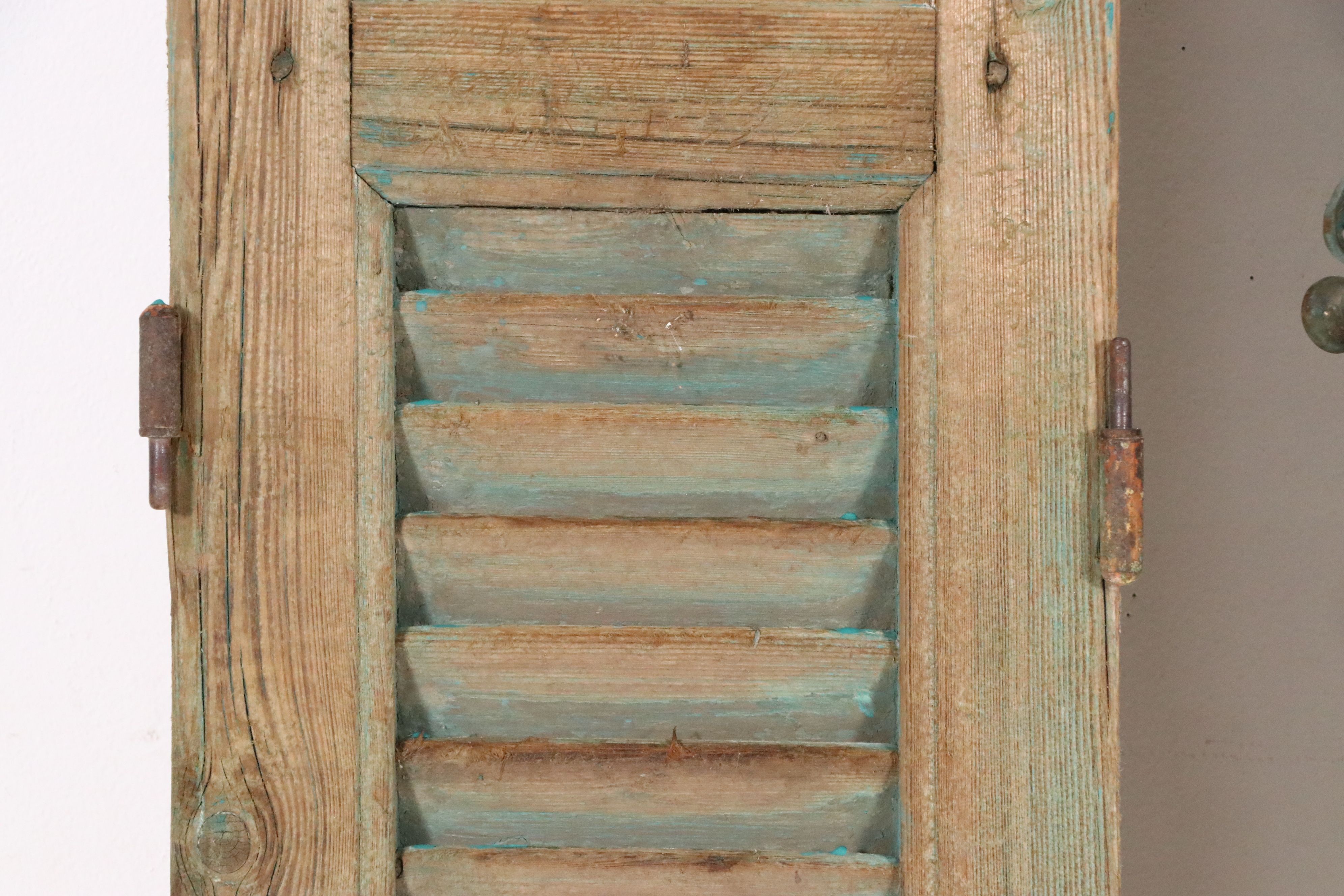 Pair of Architectural Salvage Skinny Louver Door Panels