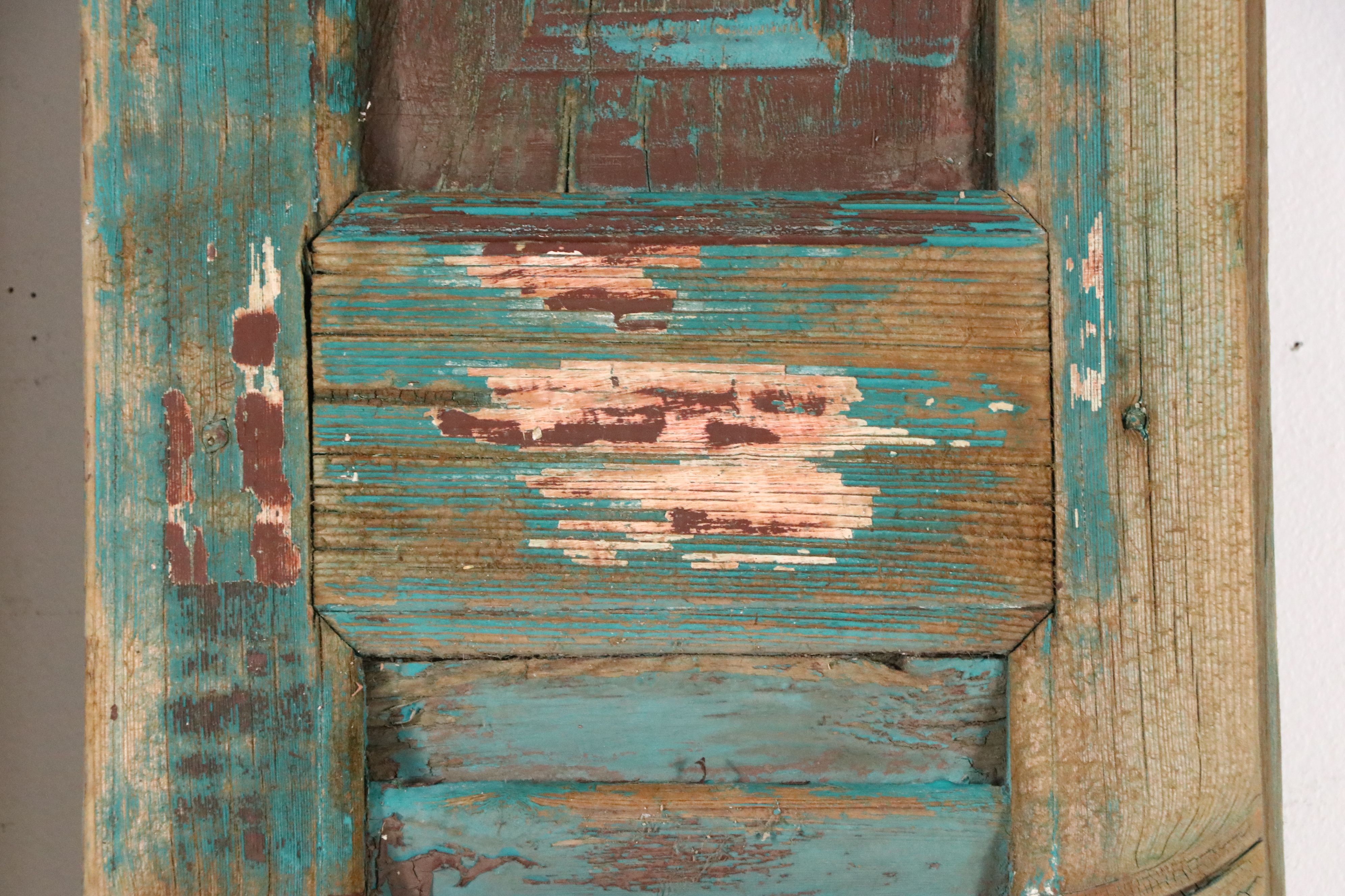 Pair of Architectural Salvage Skinny Louver Door Panels