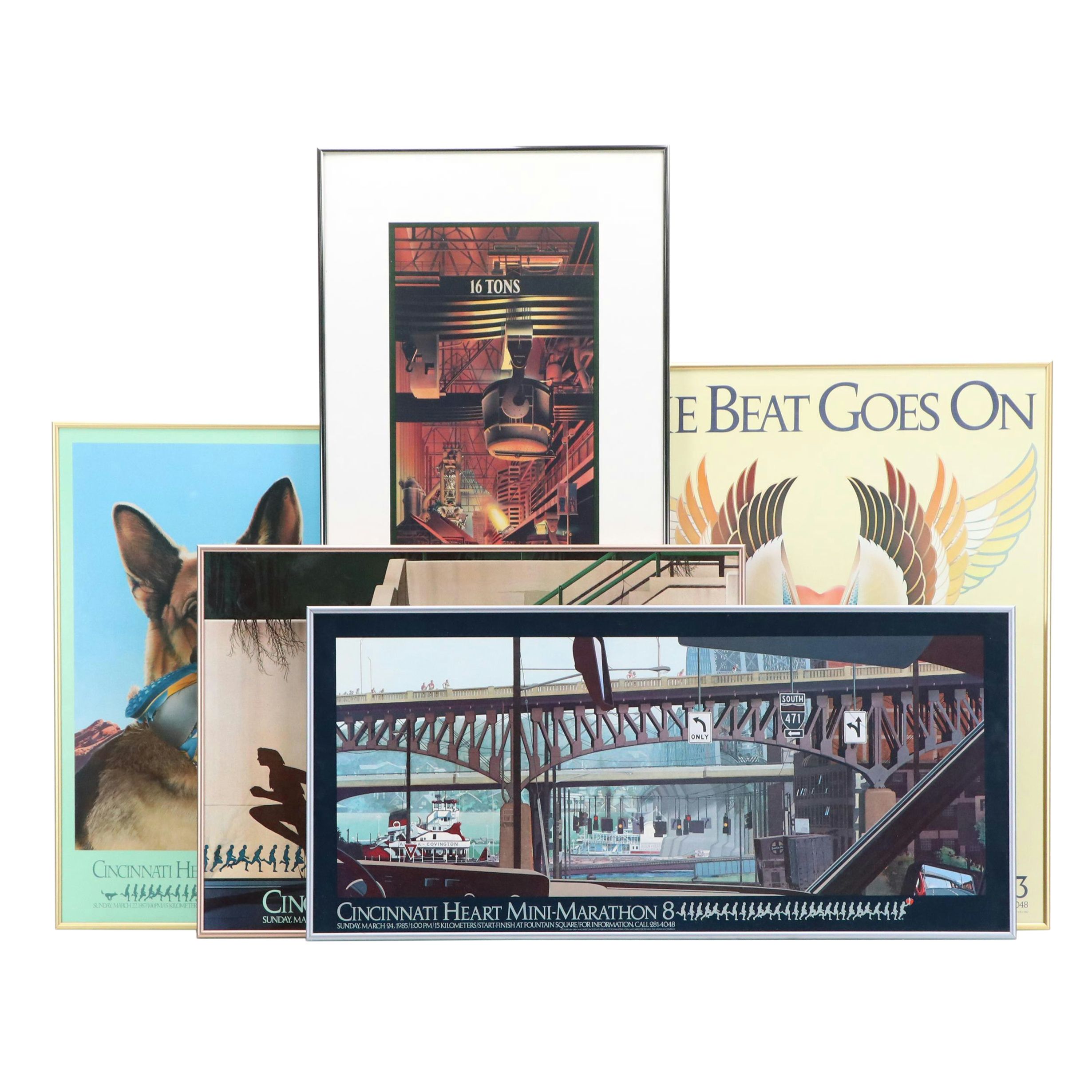 Cincinnati Heart Mini-Marathon Posters, 1980s and 1990s