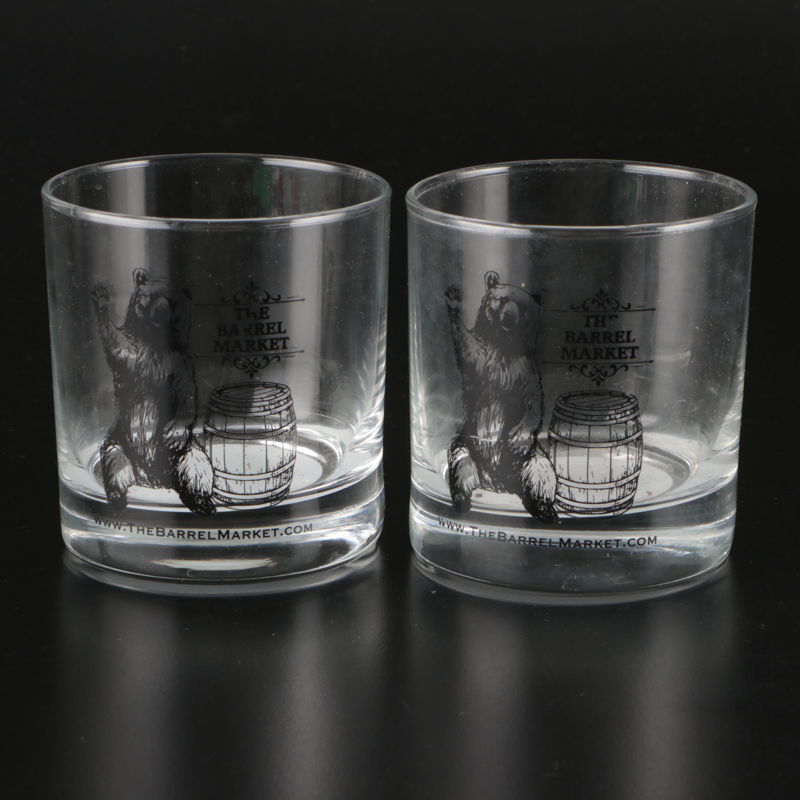 Four Roses Glass Tasting Glasses with The Barrel Market Candle Holders