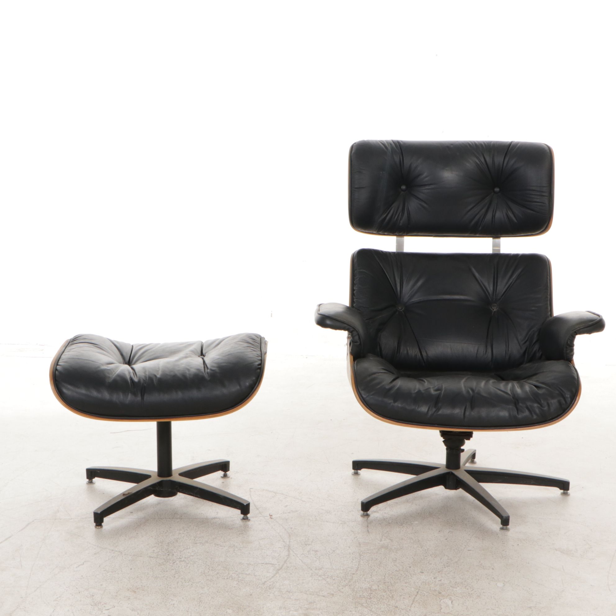 Northfield Eames Style Mid Century Modern Lounge Chair and Ottoman