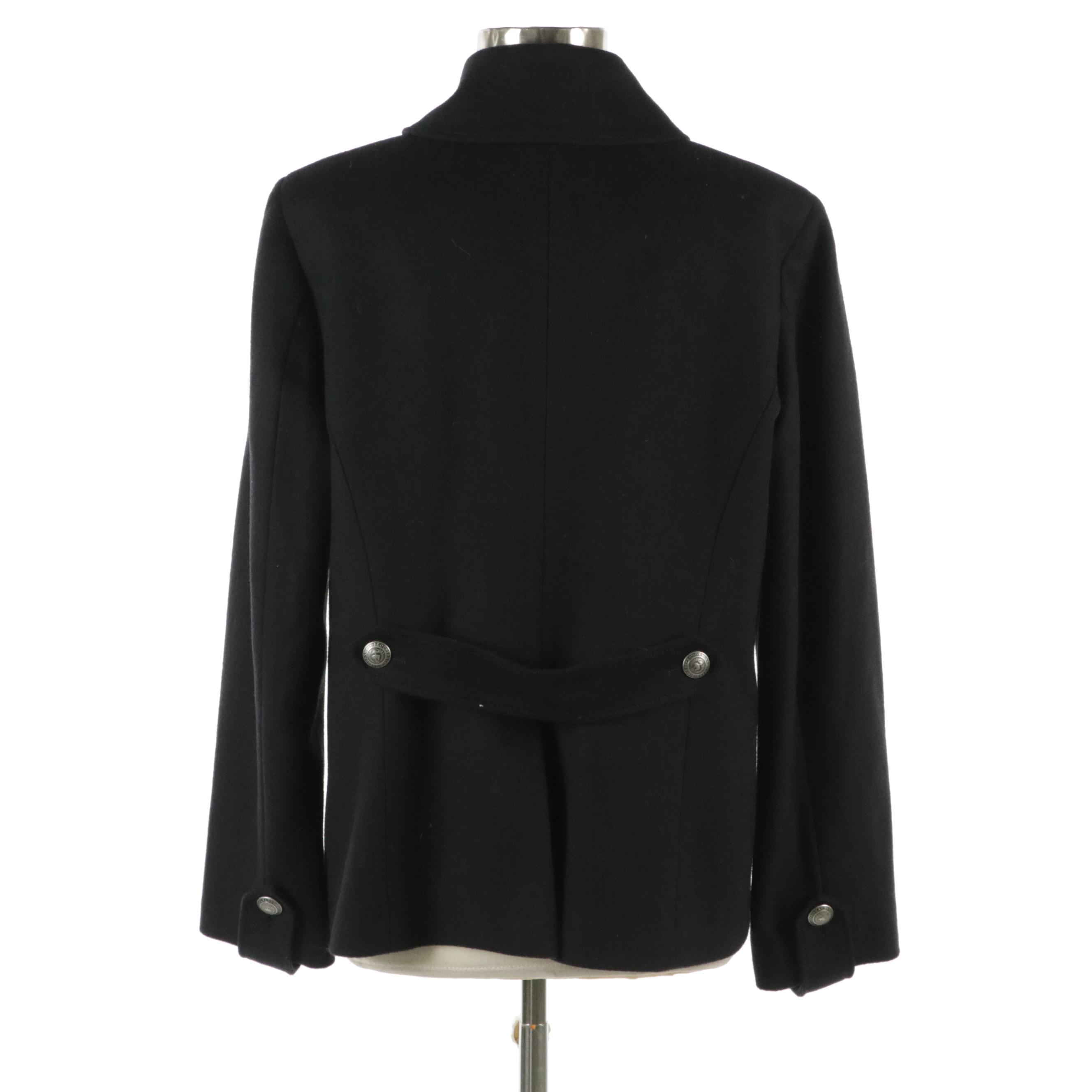 Brooks Brothers Wool Blend Double Breasted Coat