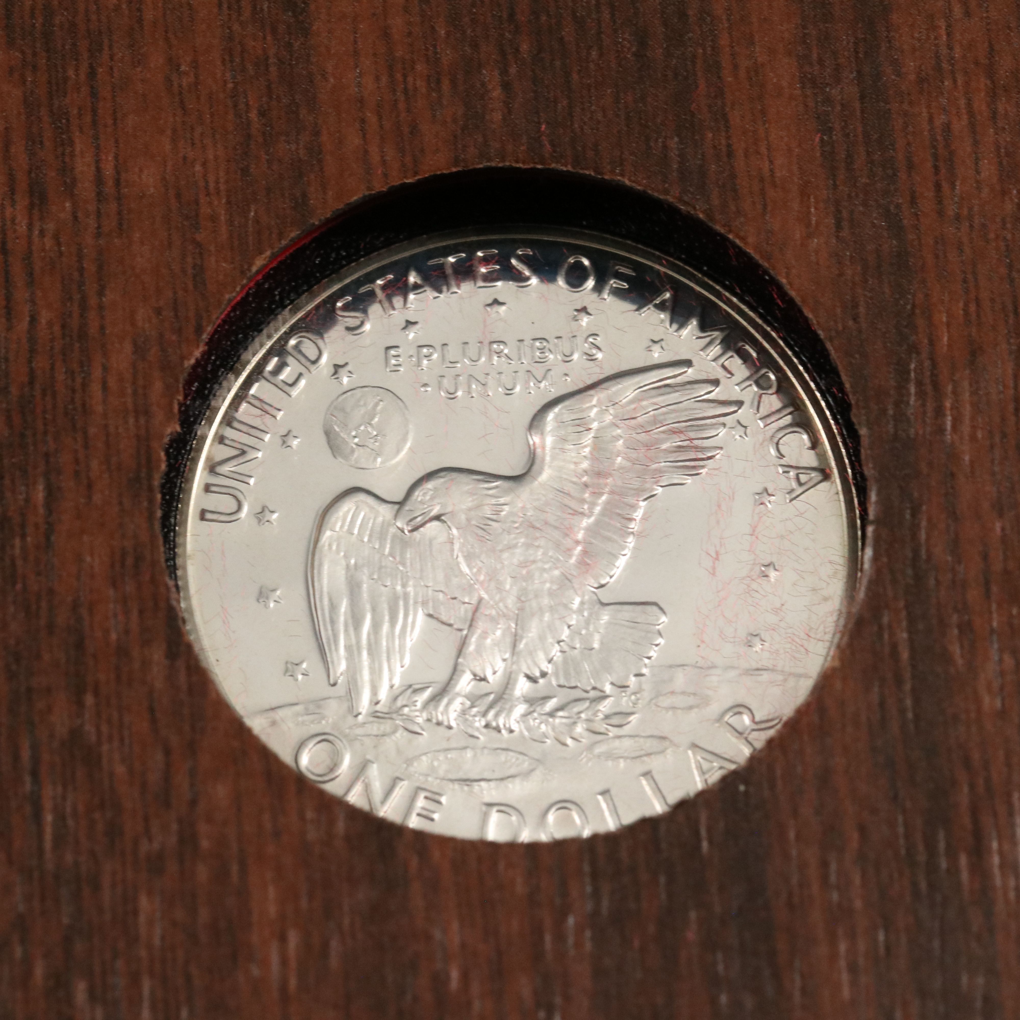 Five Proof 1973-S Eisenhower Silver Dollars