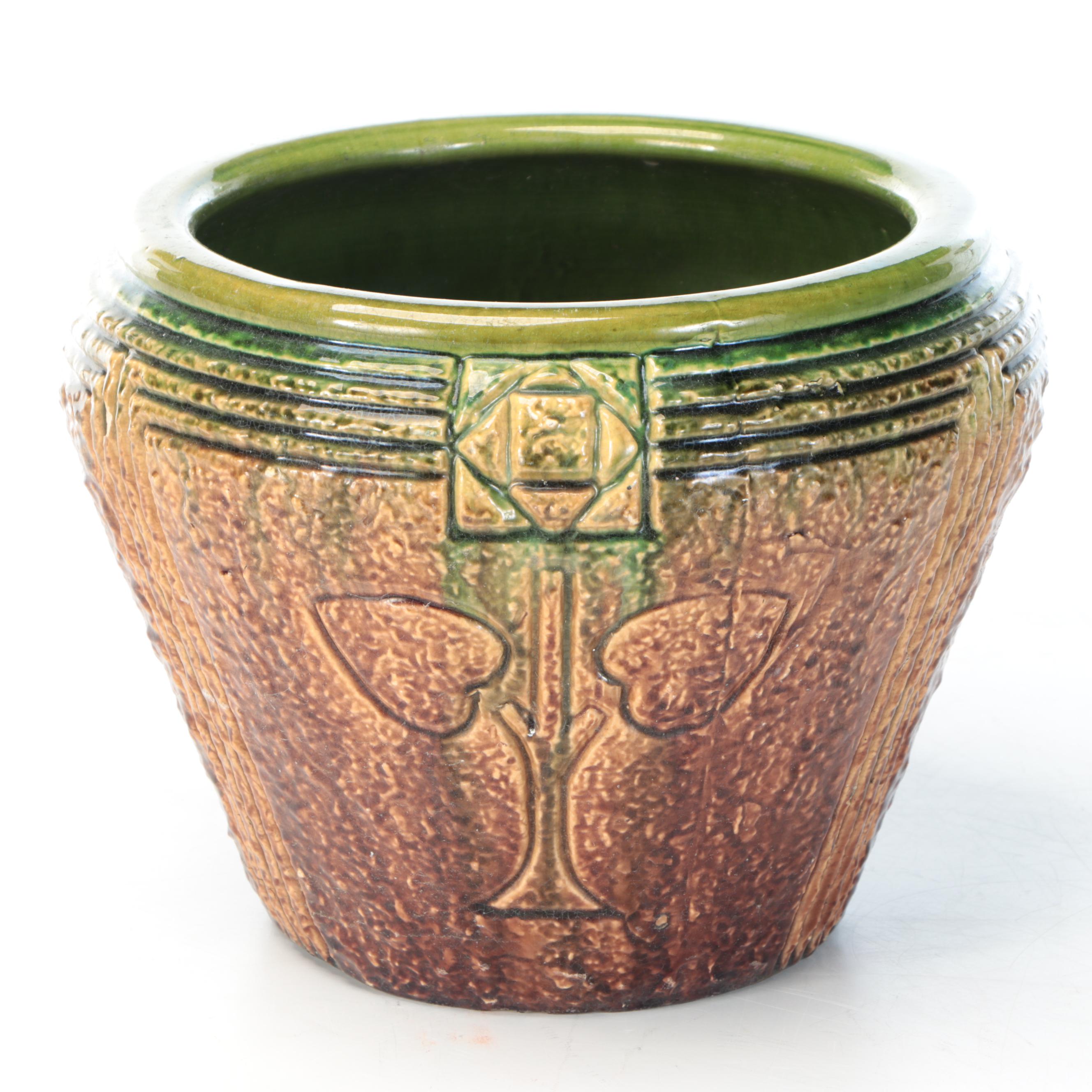 Green Glazed Ceramic Planters
