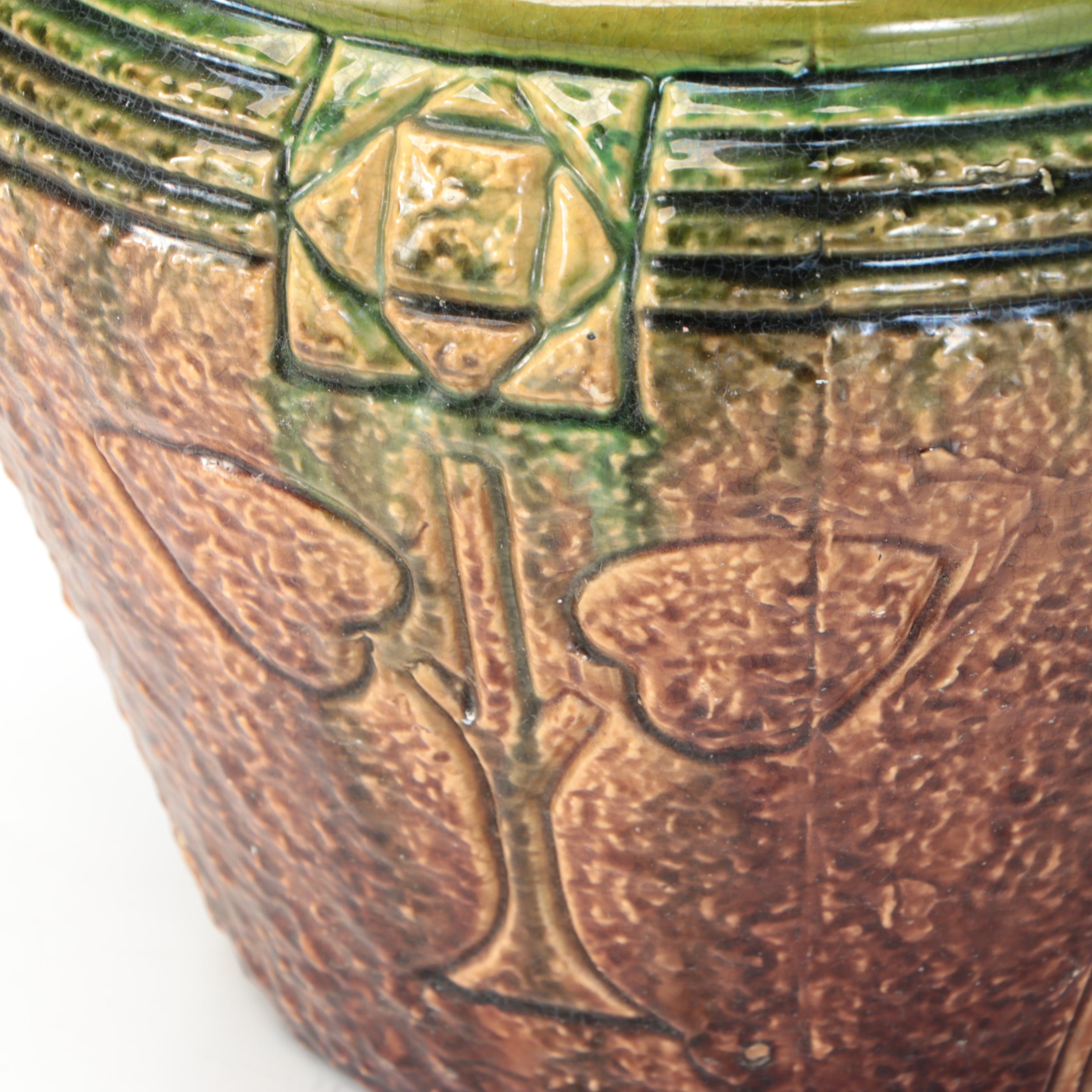 Green Glazed Ceramic Planters