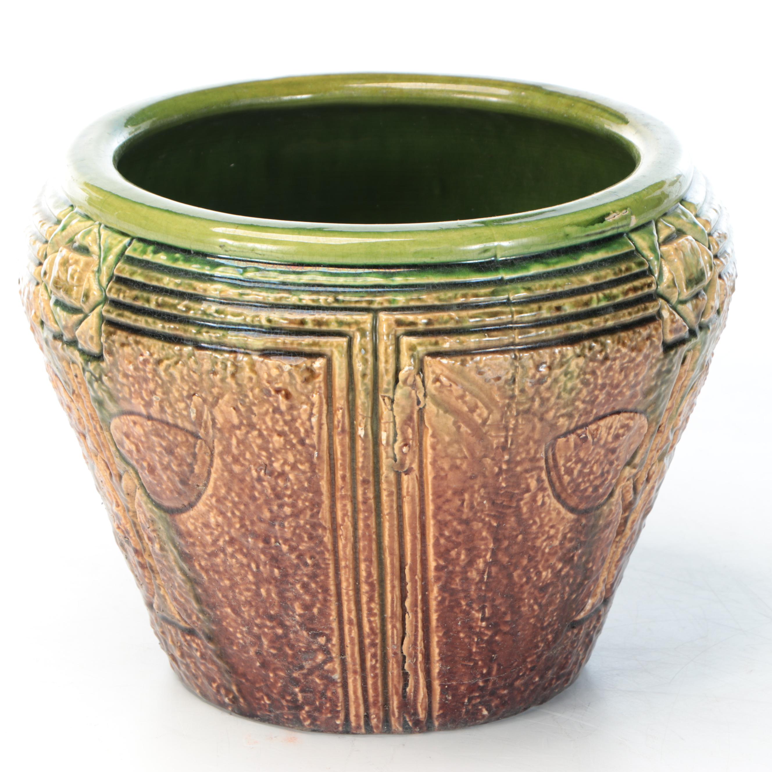 Green Glazed Ceramic Planters