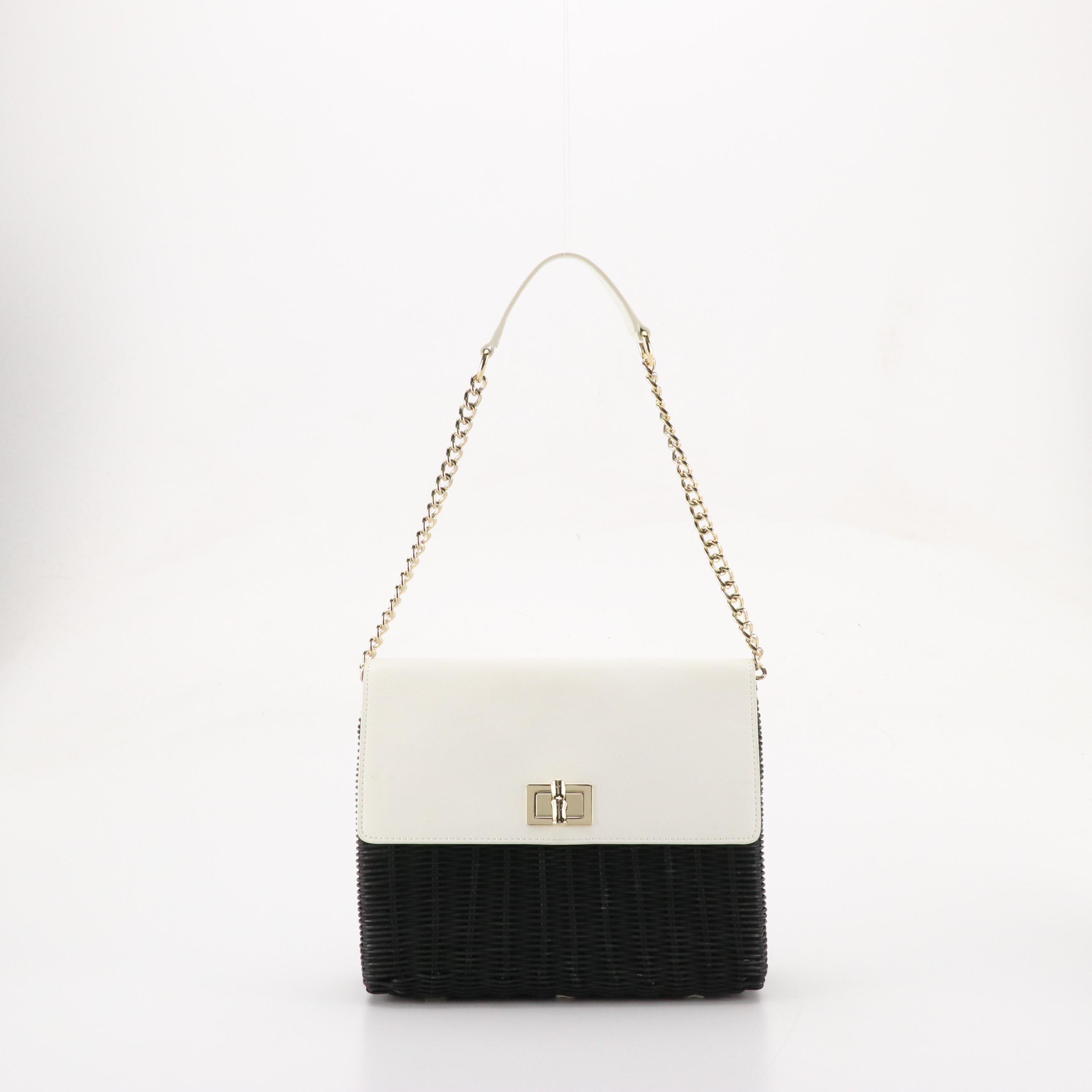 Talbots Shoulder Bags in Woven Rattan and Leather