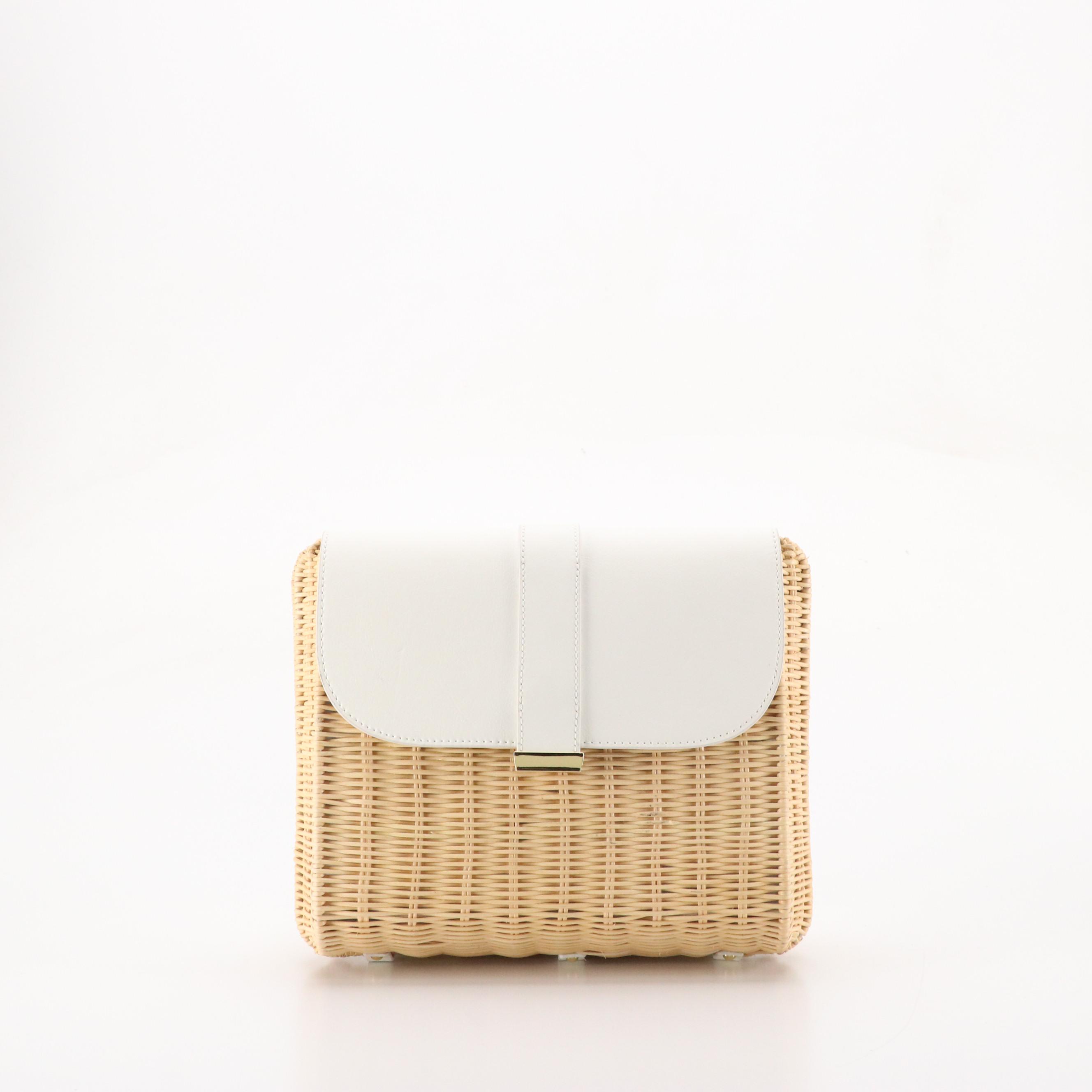 Talbots Shoulder Bags in Woven Rattan and Leather