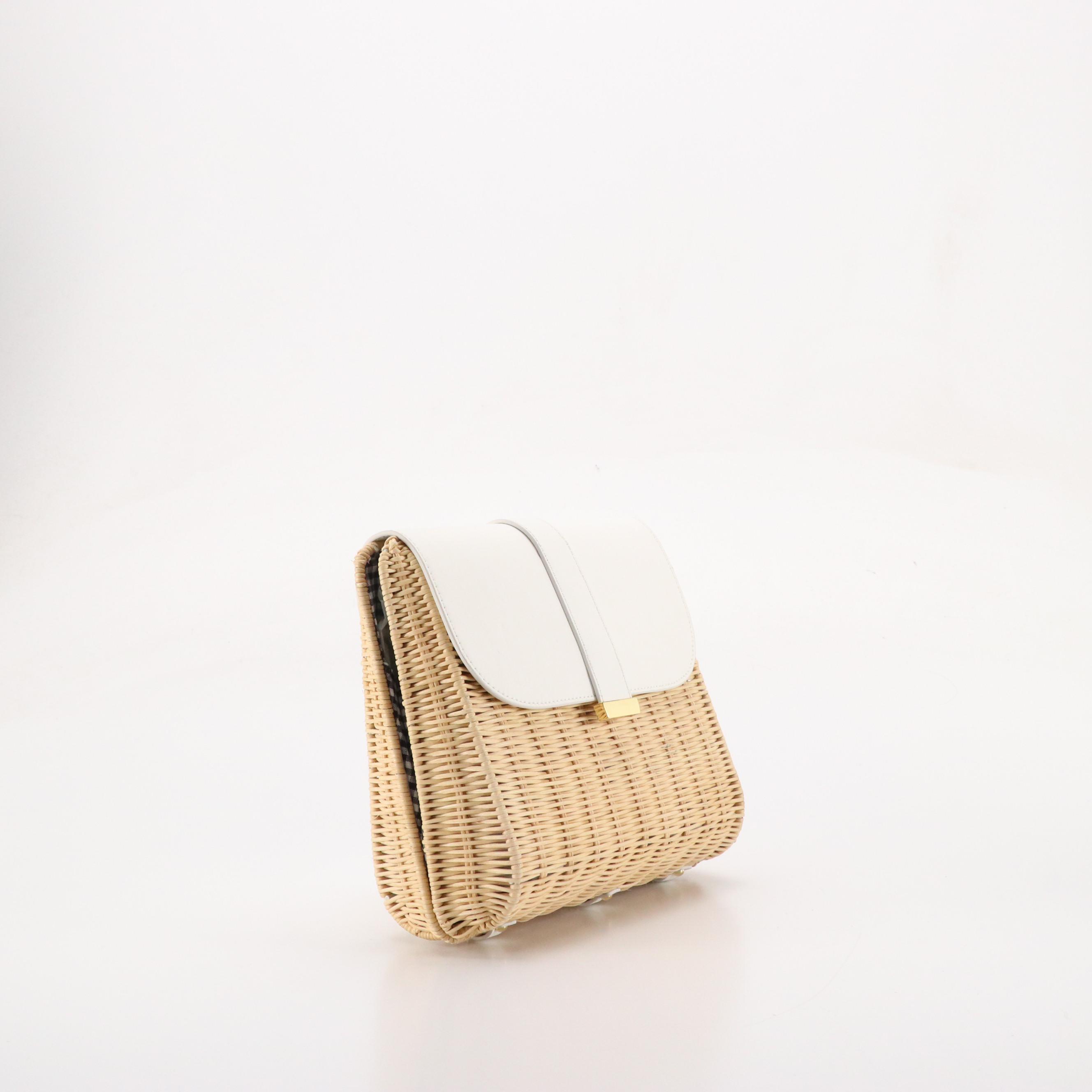 Talbots Shoulder Bags in Woven Rattan and Leather