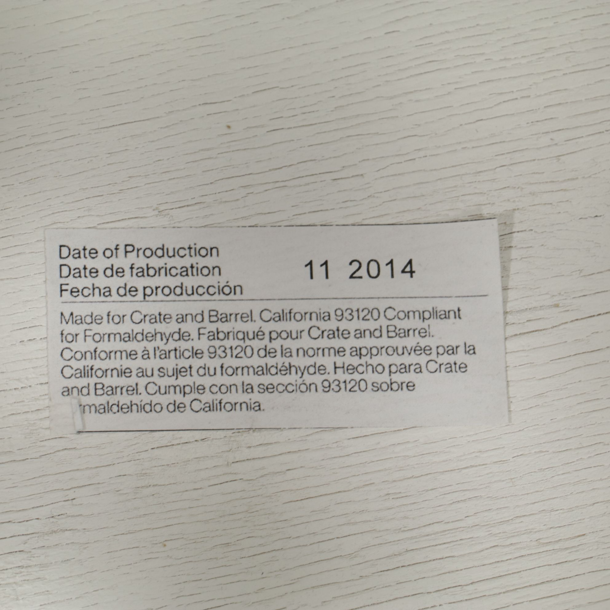 Crate & Barrel Round Marble Top Dining Table with Brushed Aluminum Base