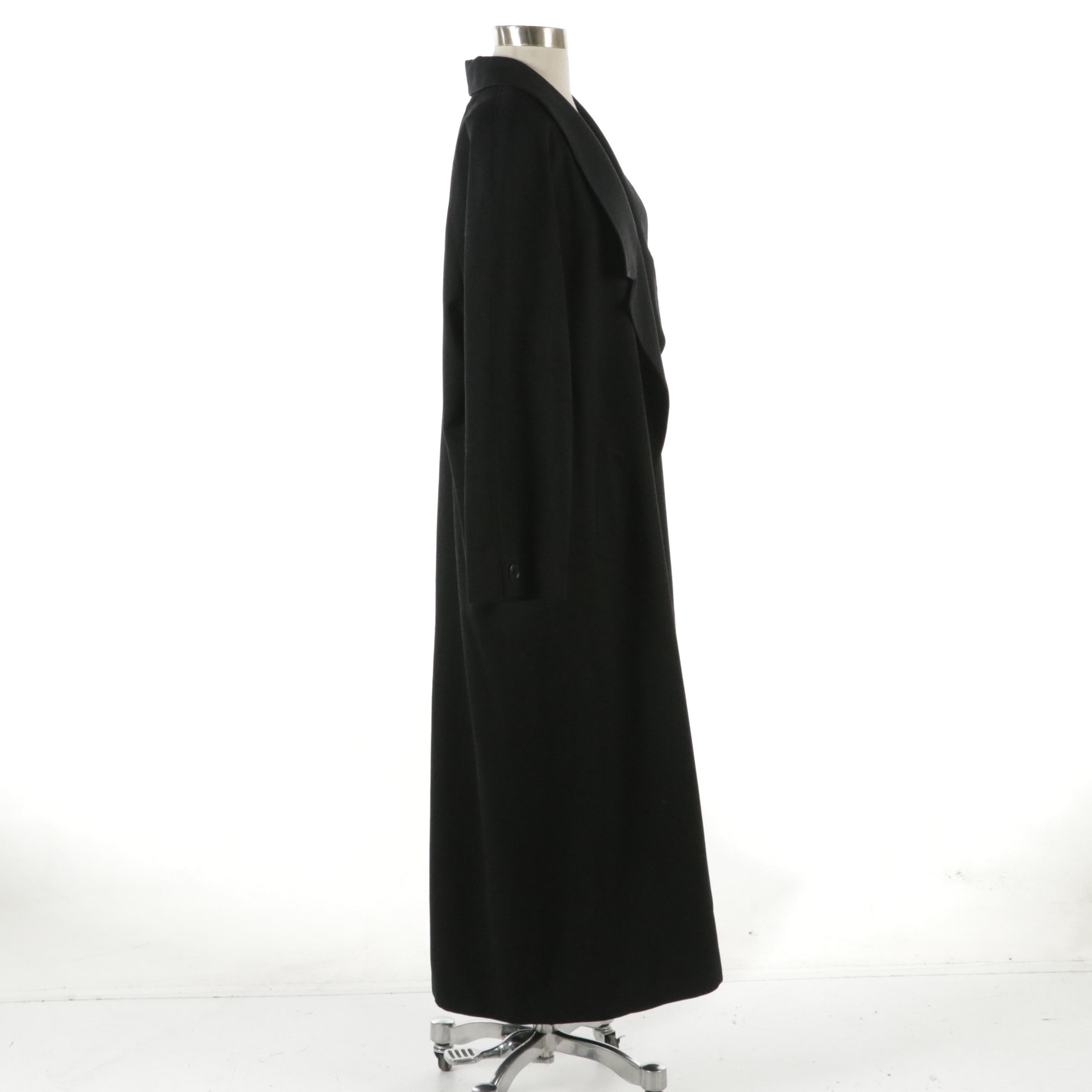 Linda Richards Raglan Sleeve Long Wool Overcoat