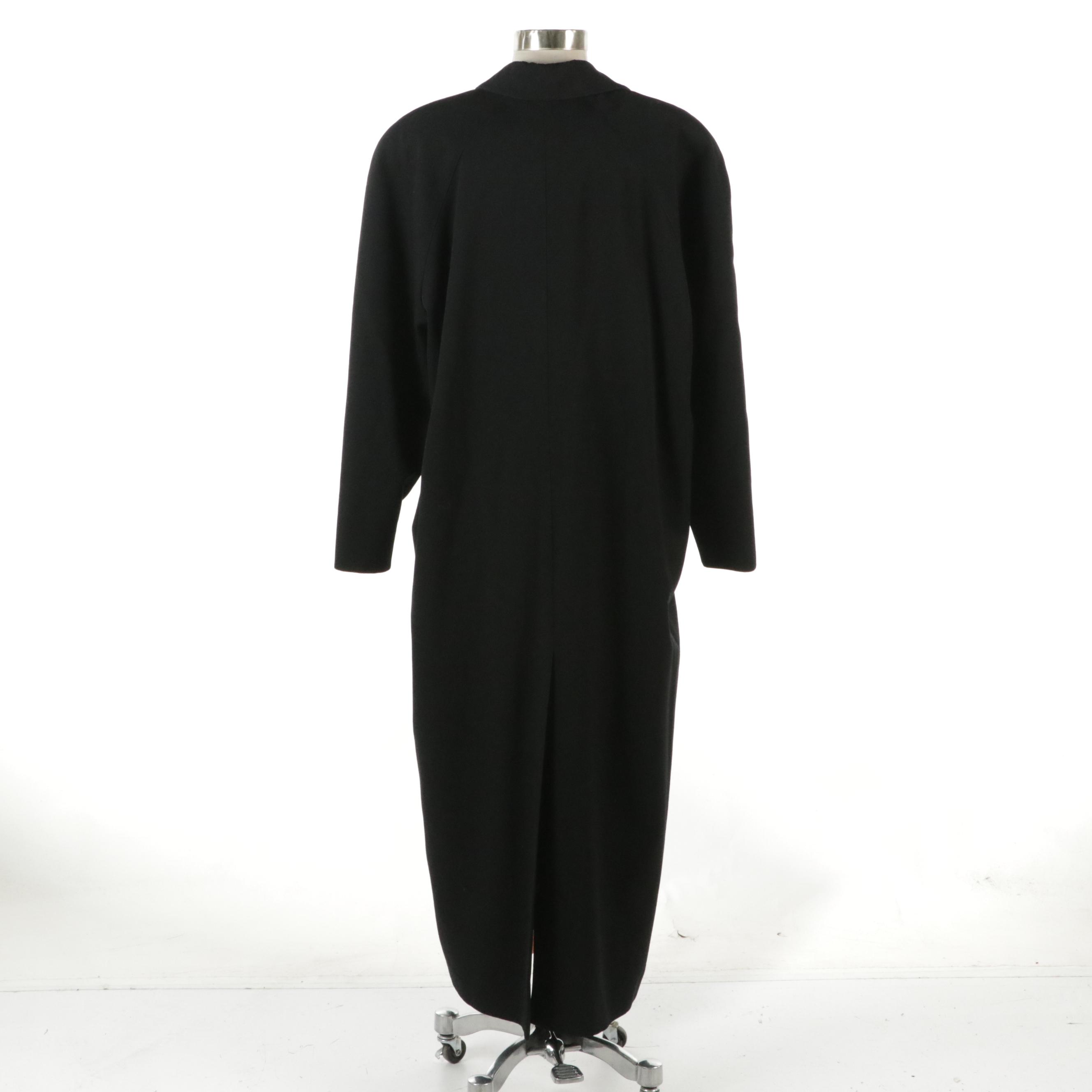 Linda Richards Raglan Sleeve Long Wool Overcoat