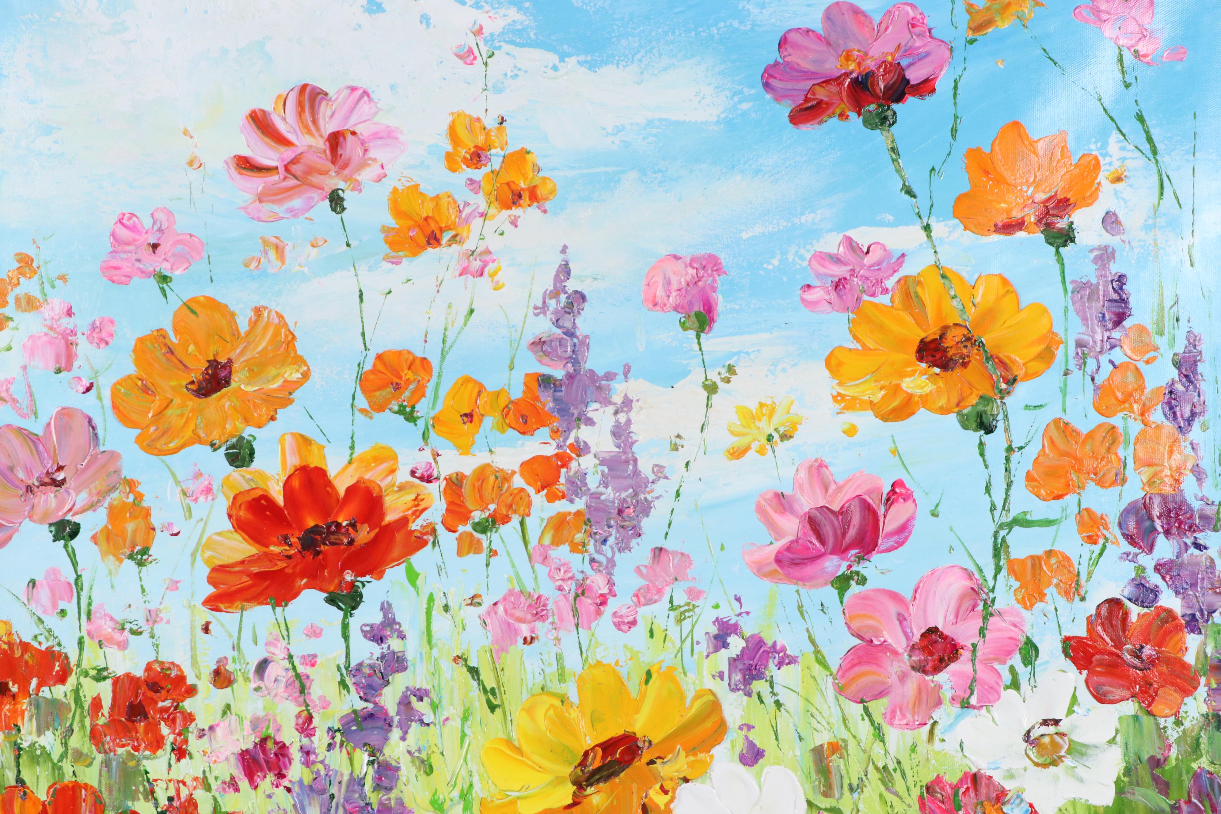 Ping Floral Landscape Oil Painting, 21st Century