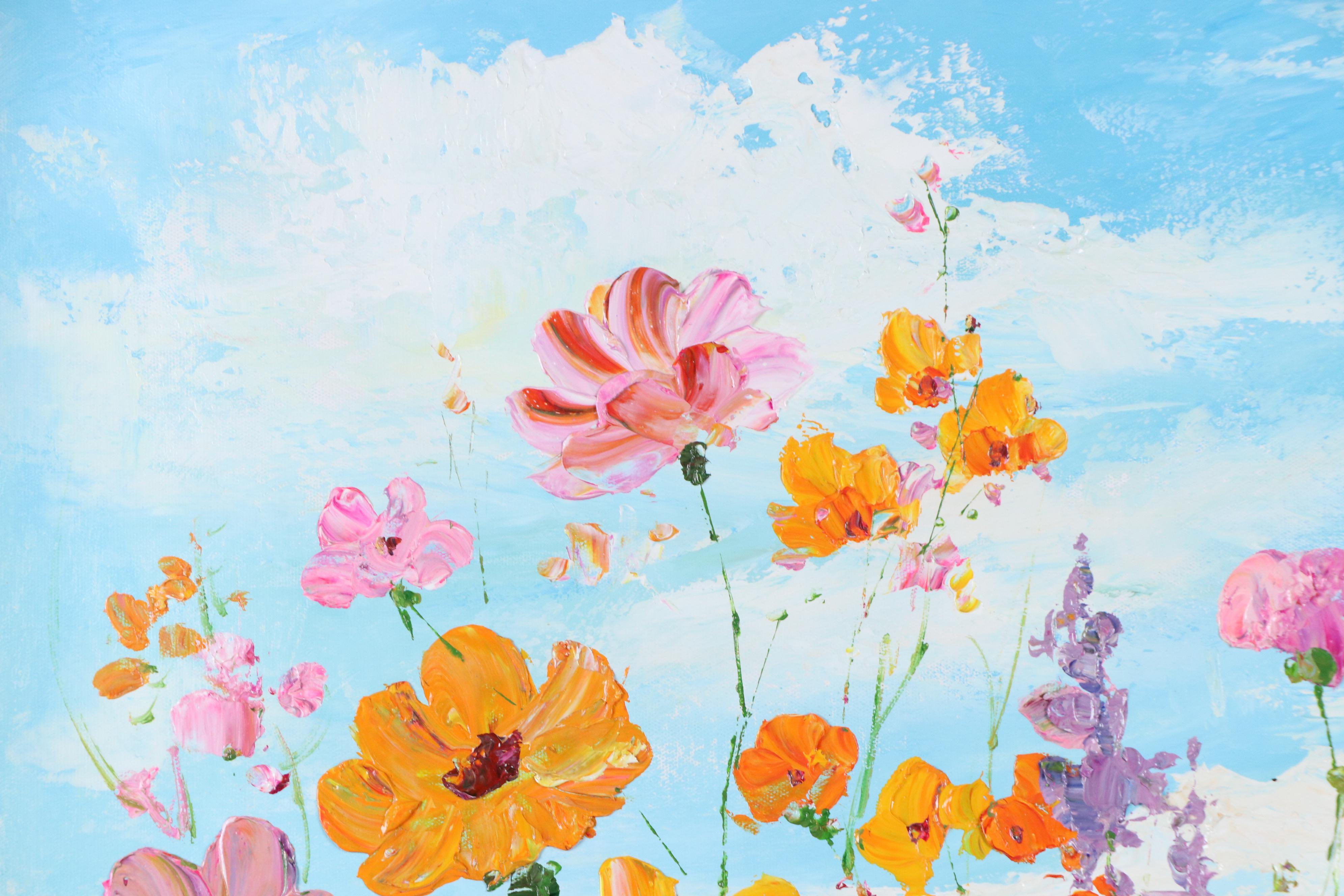 Ping Floral Landscape Oil Painting, 21st Century