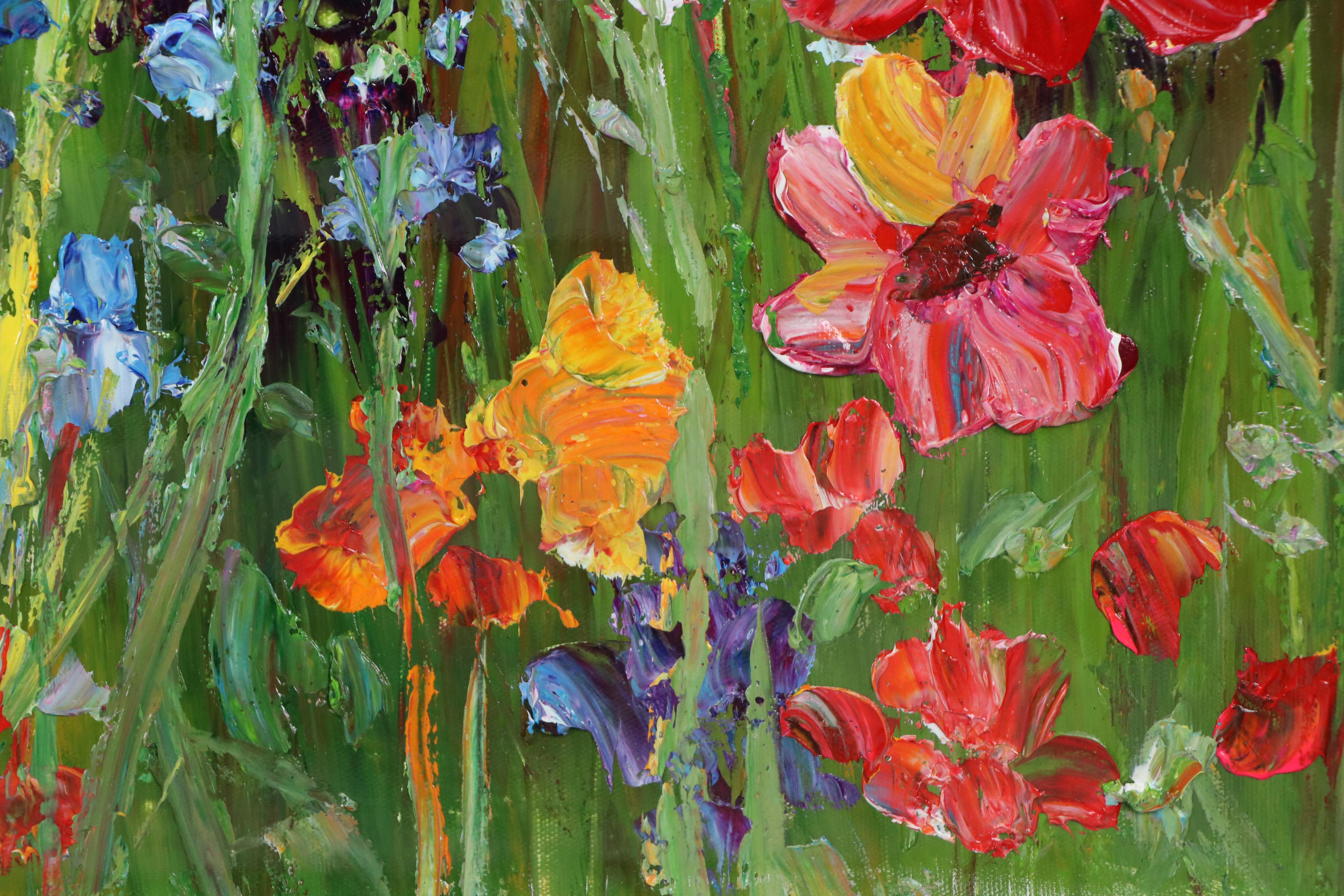 Ping Floral Landscape Oil Painting, 21st Century