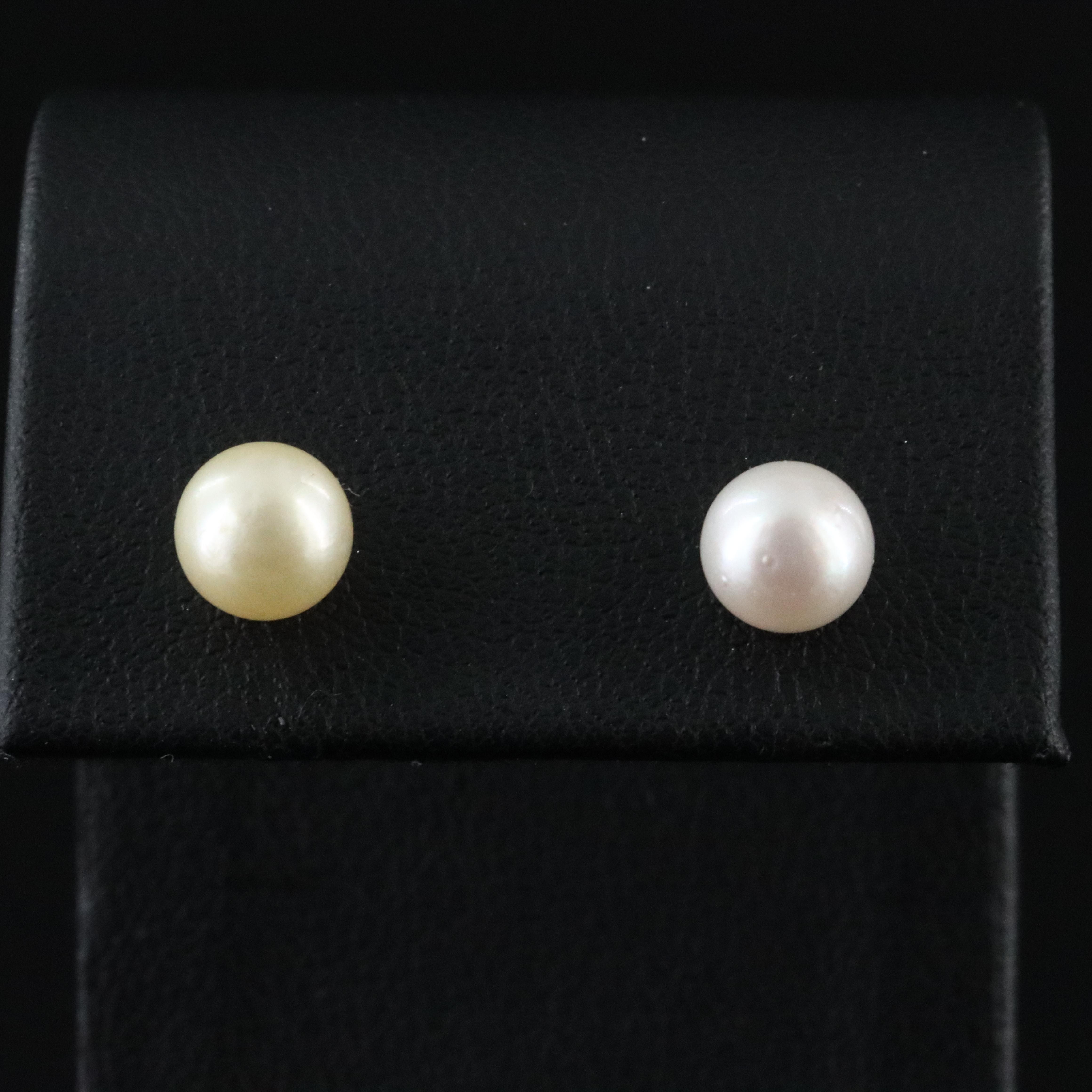 14K Pearl Single Earrings