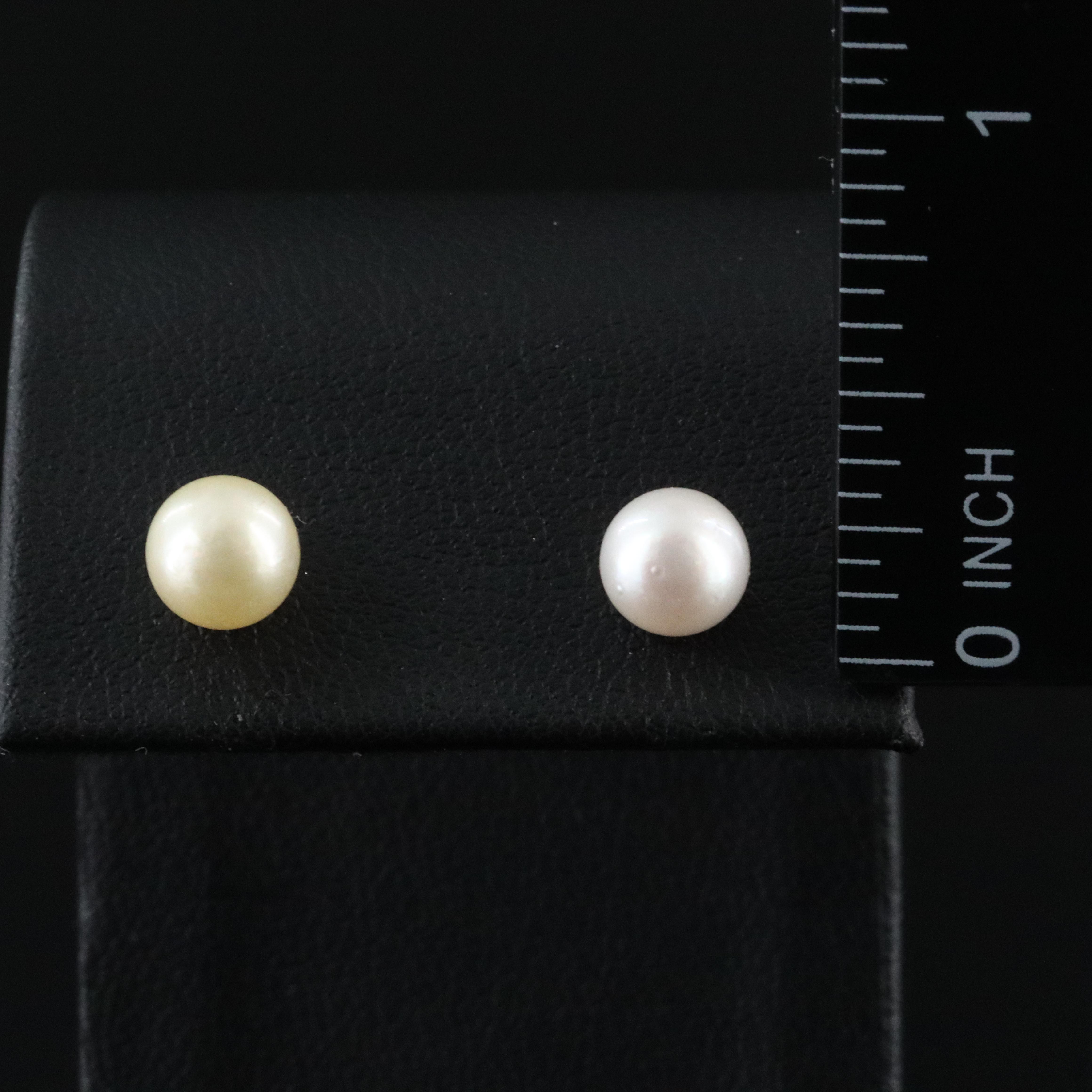 14K Pearl Single Earrings