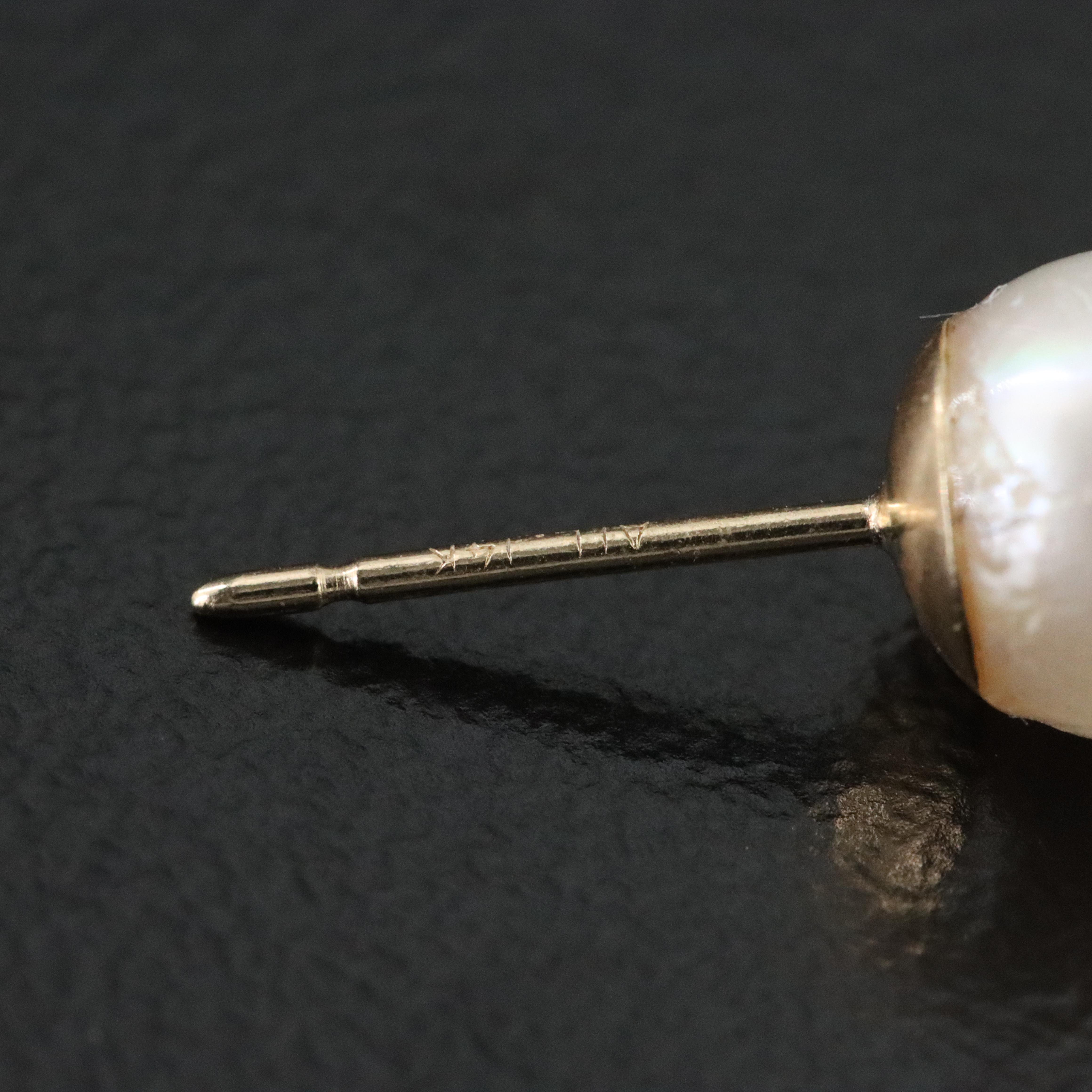 14K Pearl Single Earrings