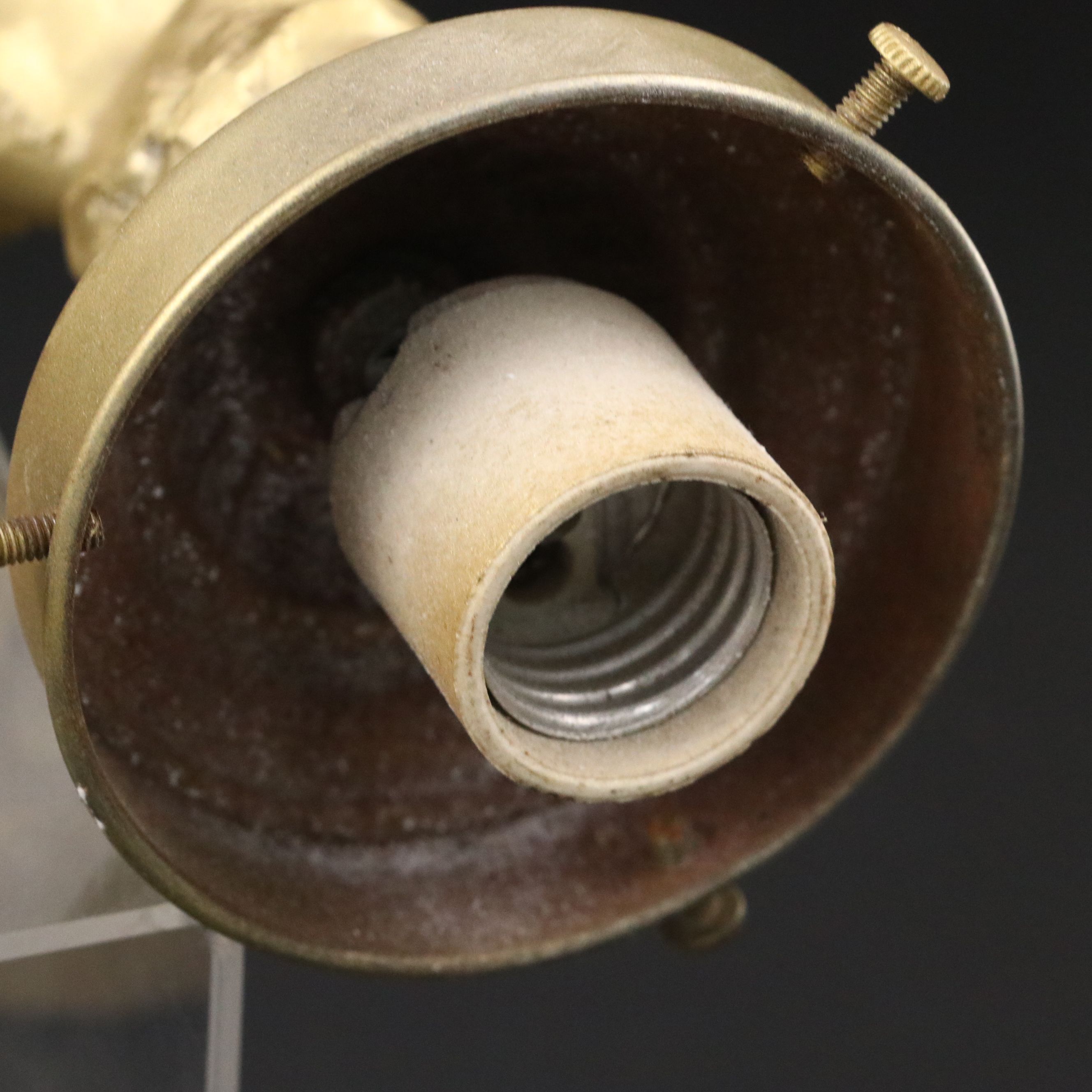 Rococo Revival Style Two-Arm Cherub Wall Sconce with White Glass Globe Shades