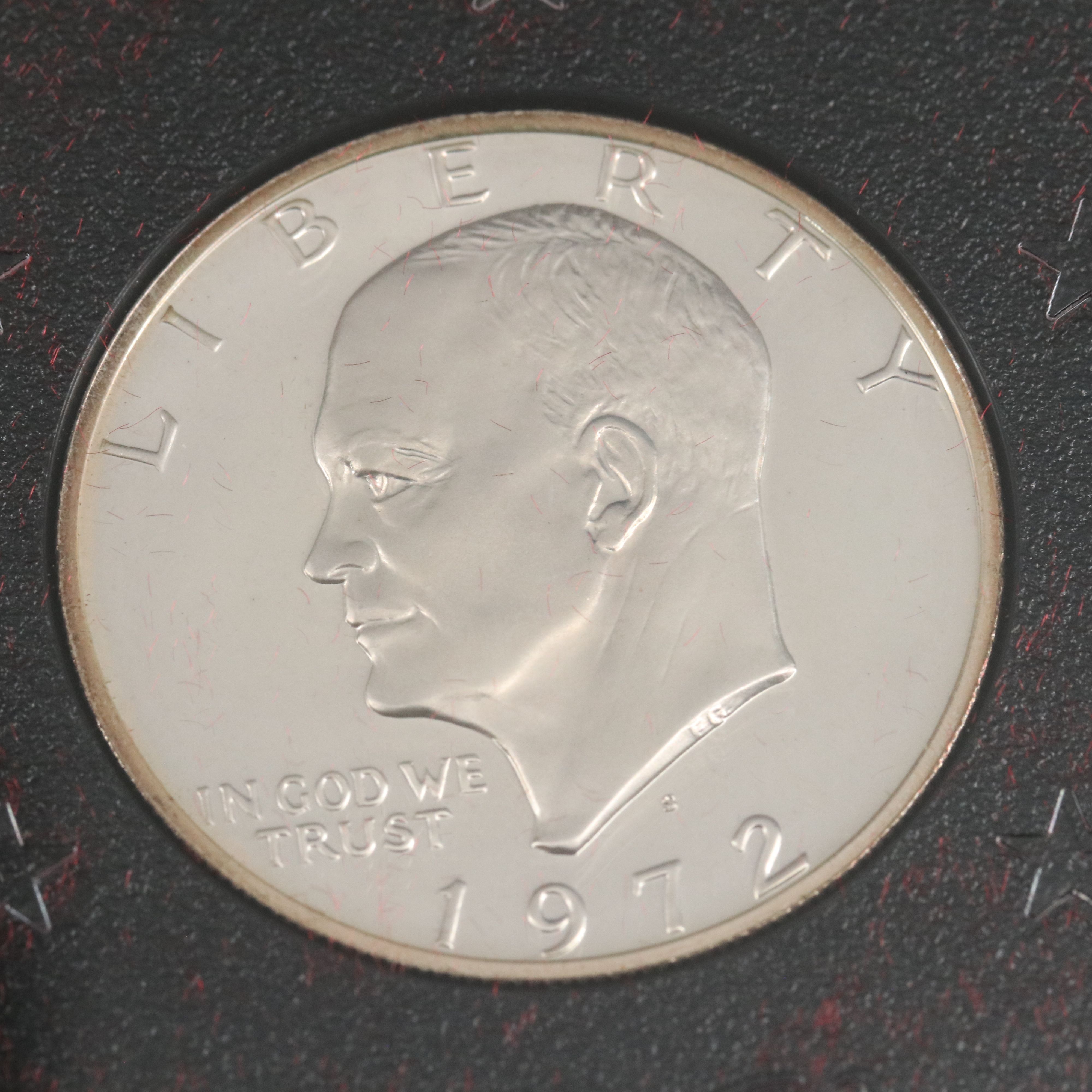 Ten Proof Eisenhower Silver Dollars, 1971 and 1972