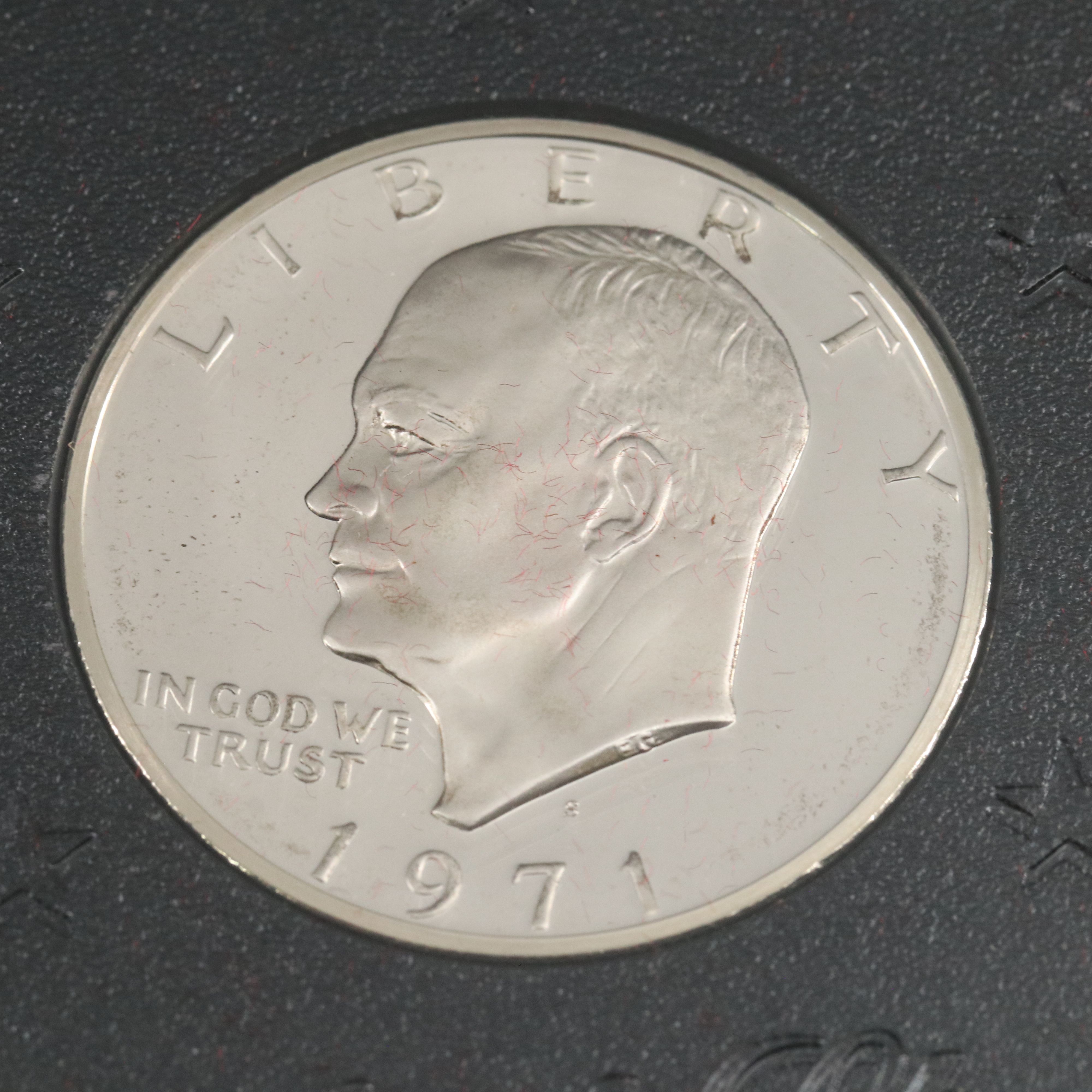 Ten Proof Eisenhower Silver Dollars, 1971 and 1972