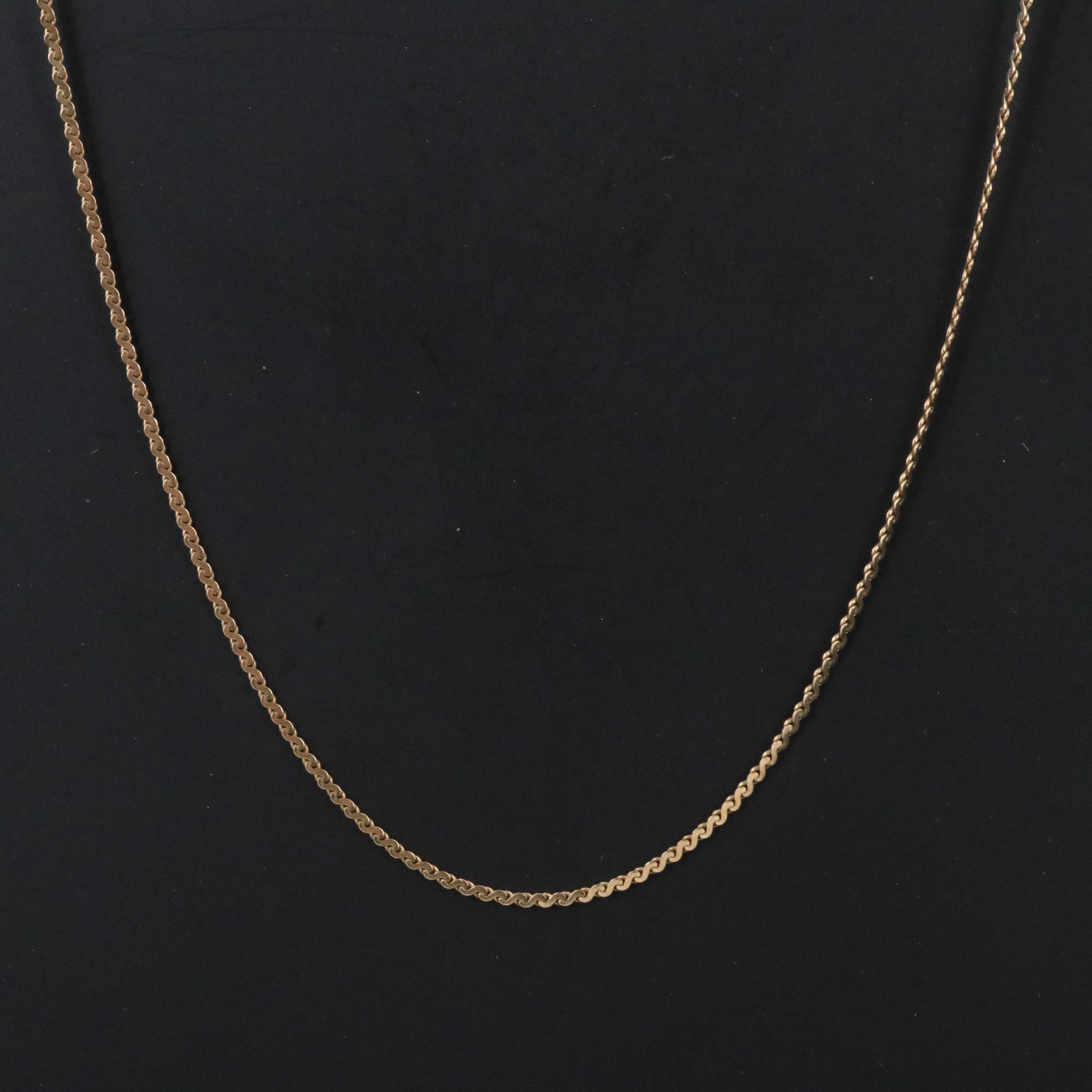 14K Serpentine Chain Necklace
