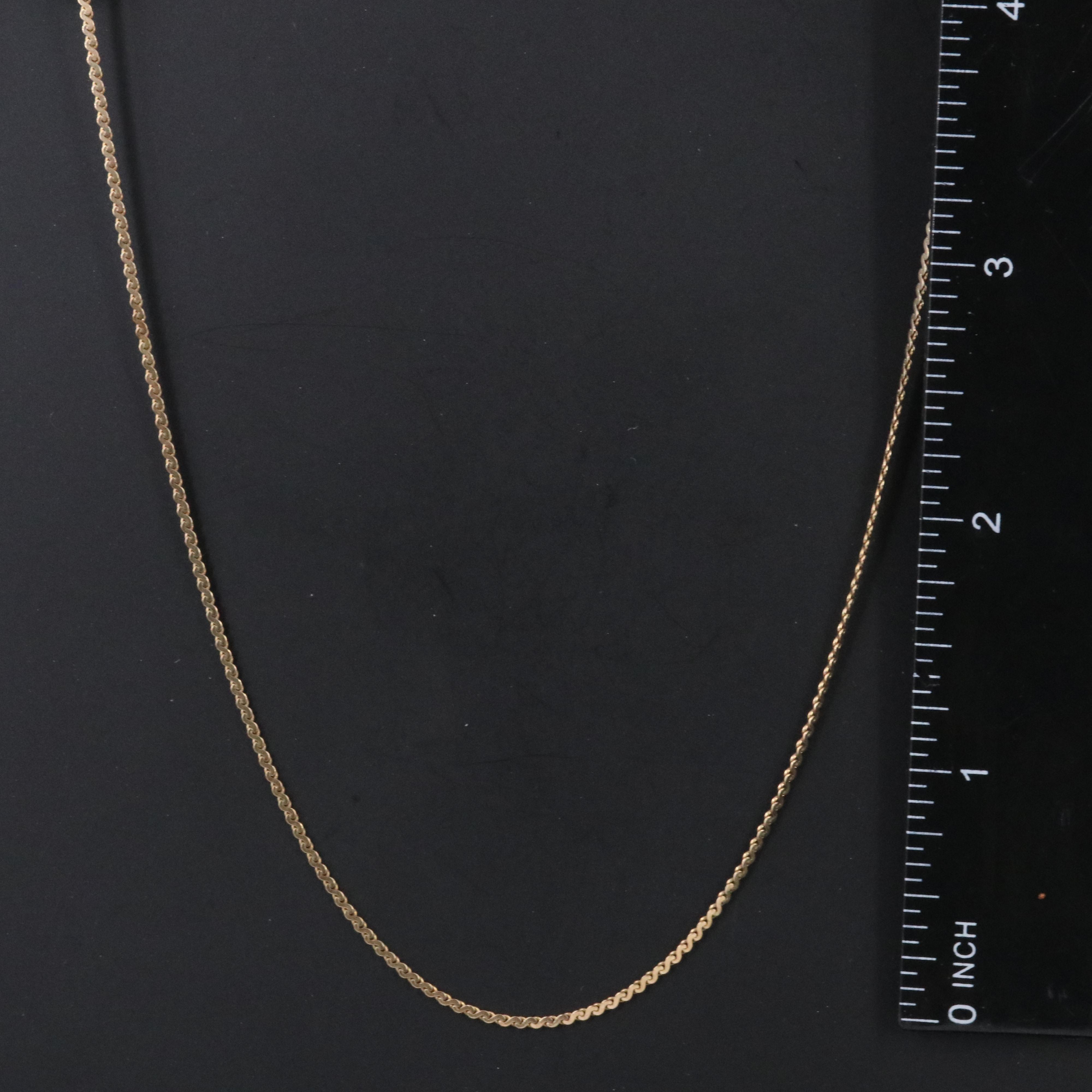 14K Serpentine Chain Necklace