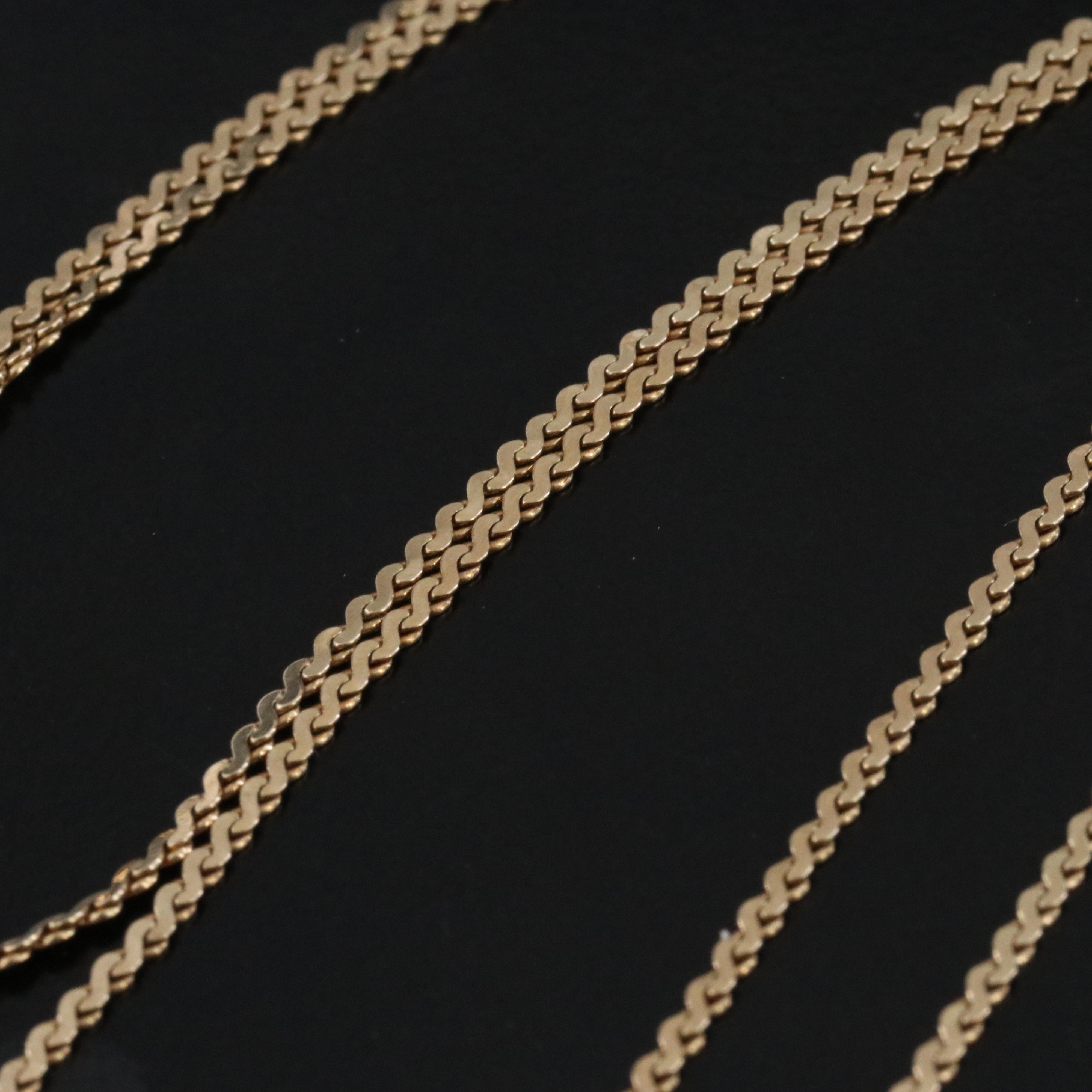 14K Serpentine Chain Necklace