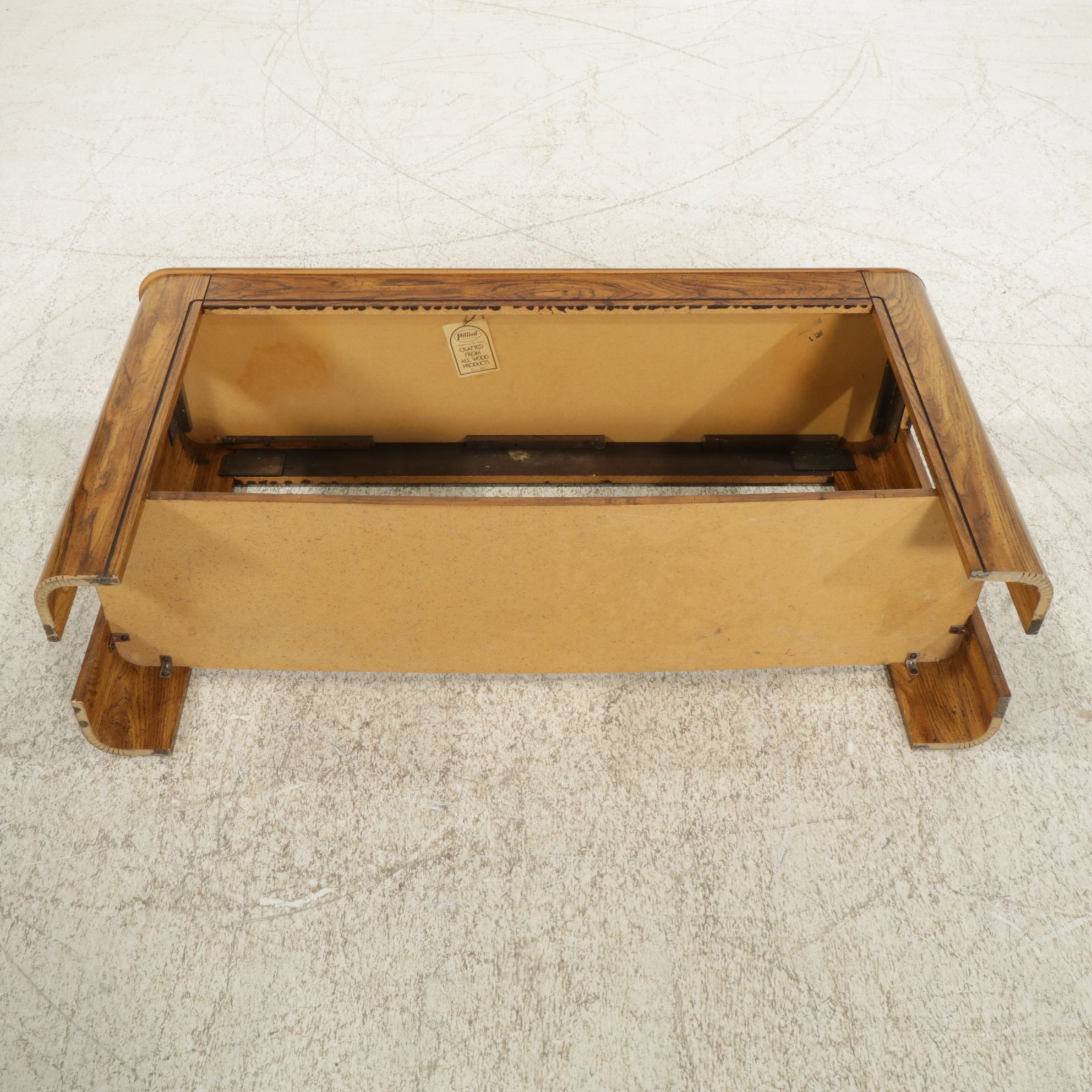 Pilliod Sofa Table with Wood Grain Laminate Finish, Late 20th Century