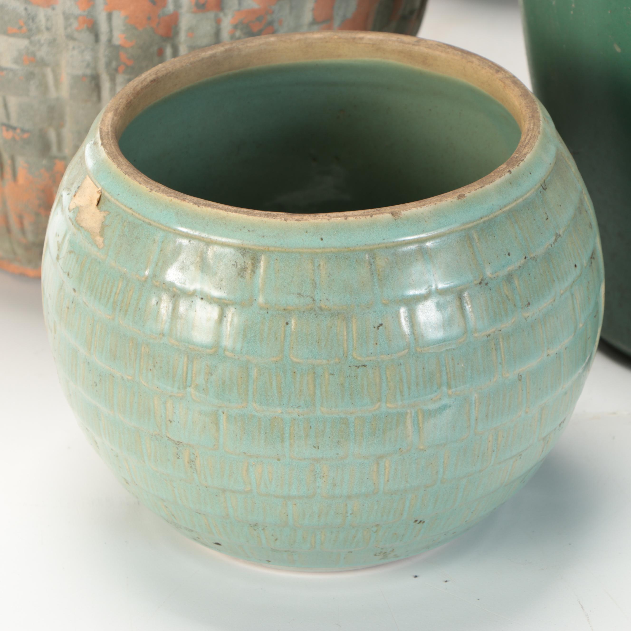 Basketweave and More Ceramic Planters