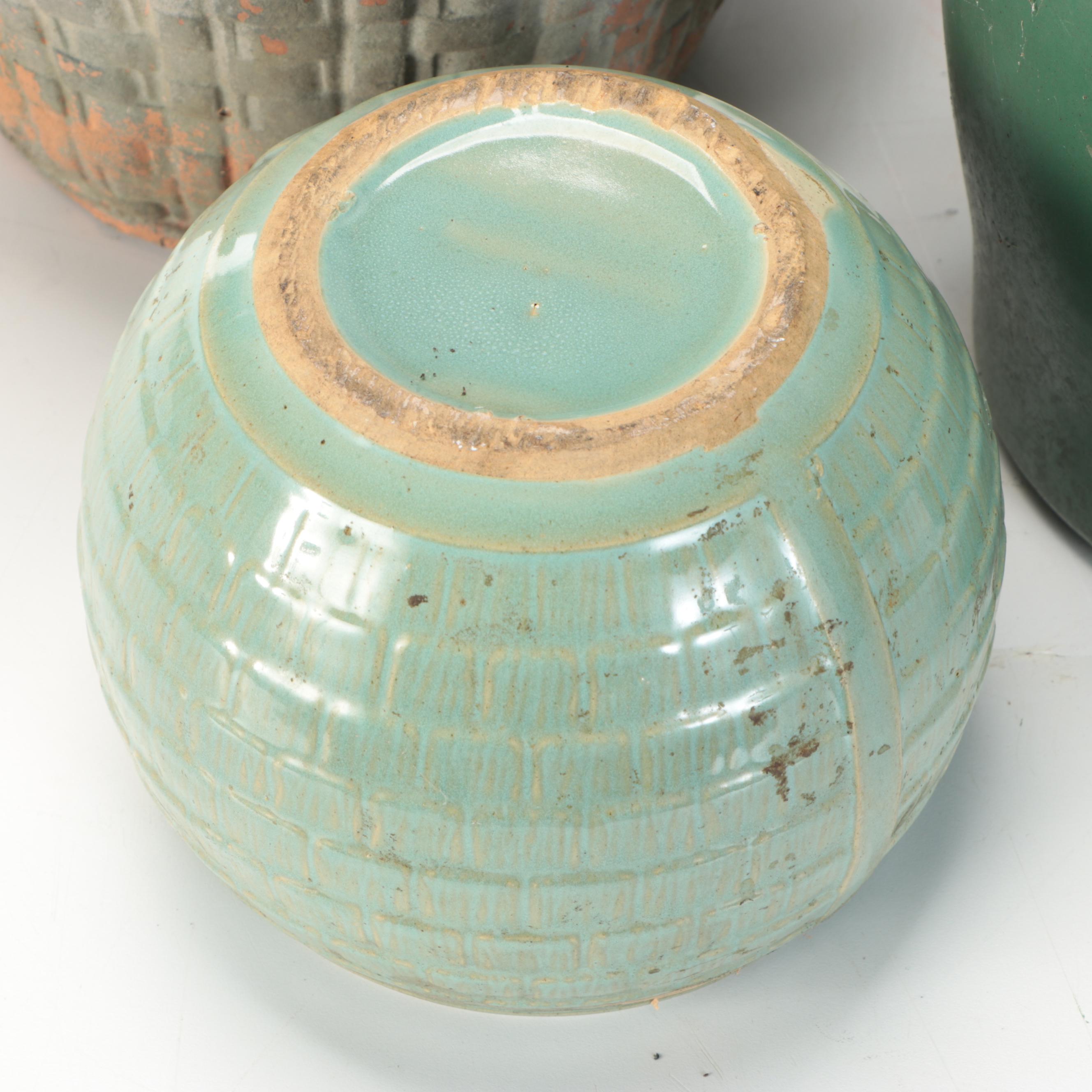 Basketweave and More Ceramic Planters