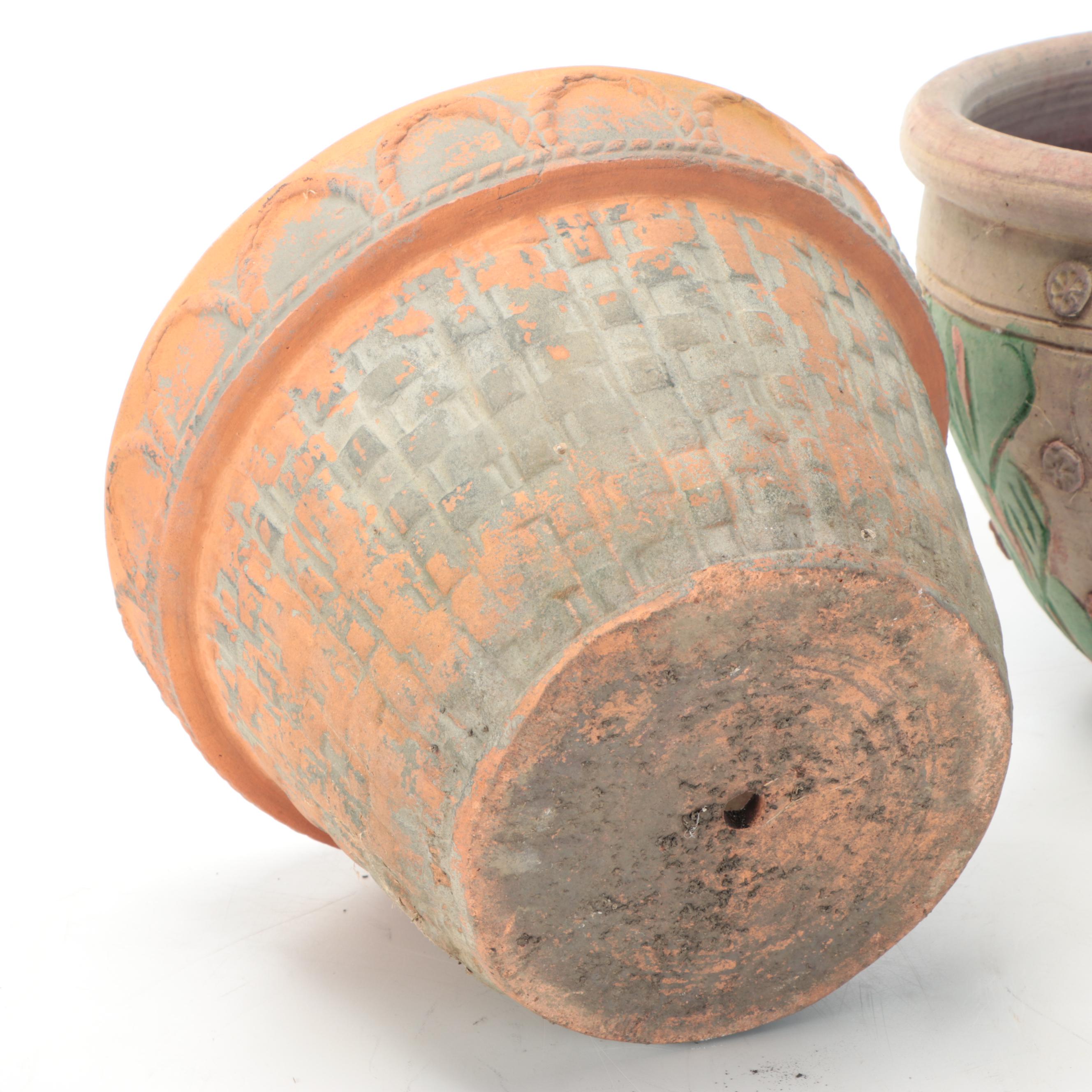 Basketweave and More Ceramic Planters