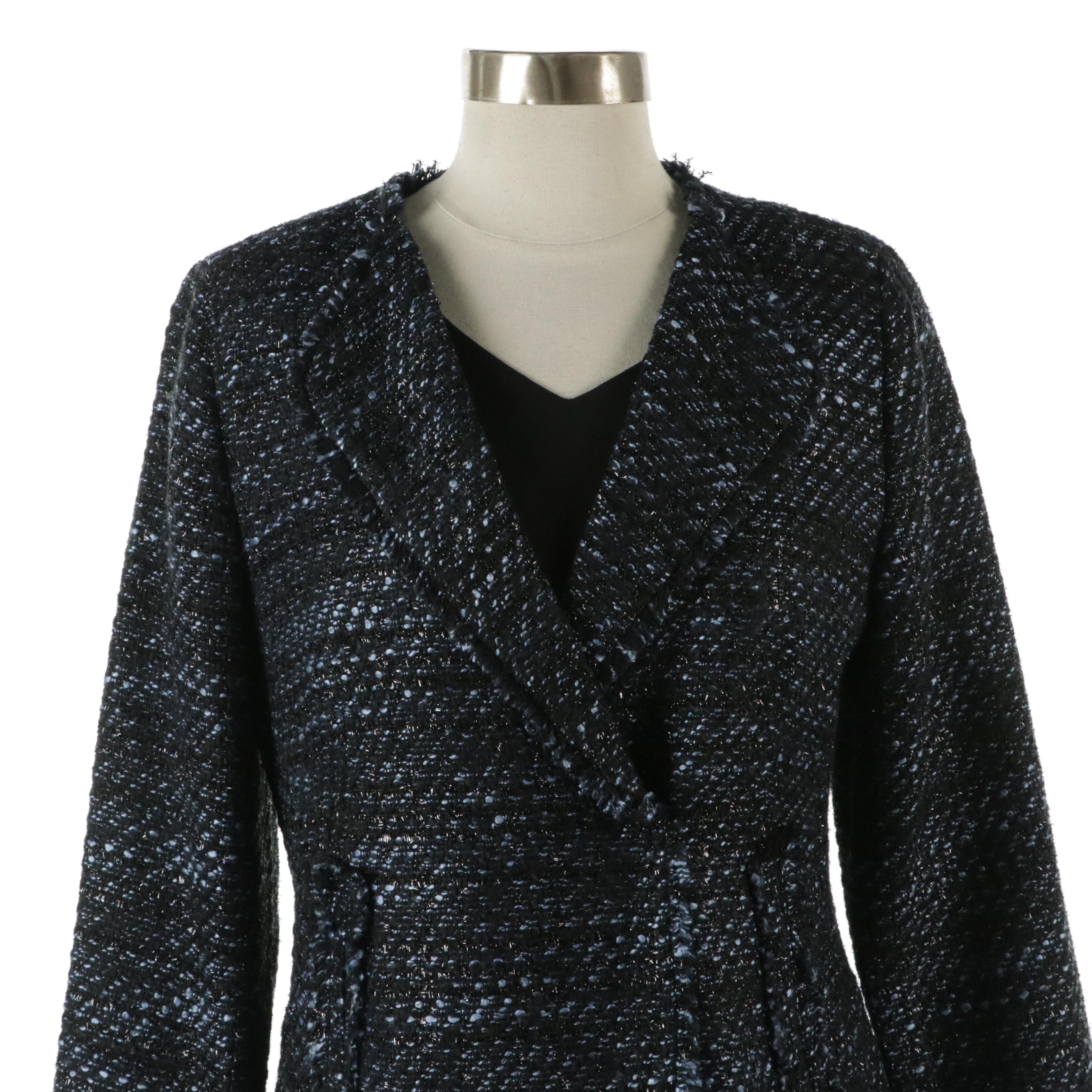 Talbots Little Black Dress with Woven Bouclé Jackets