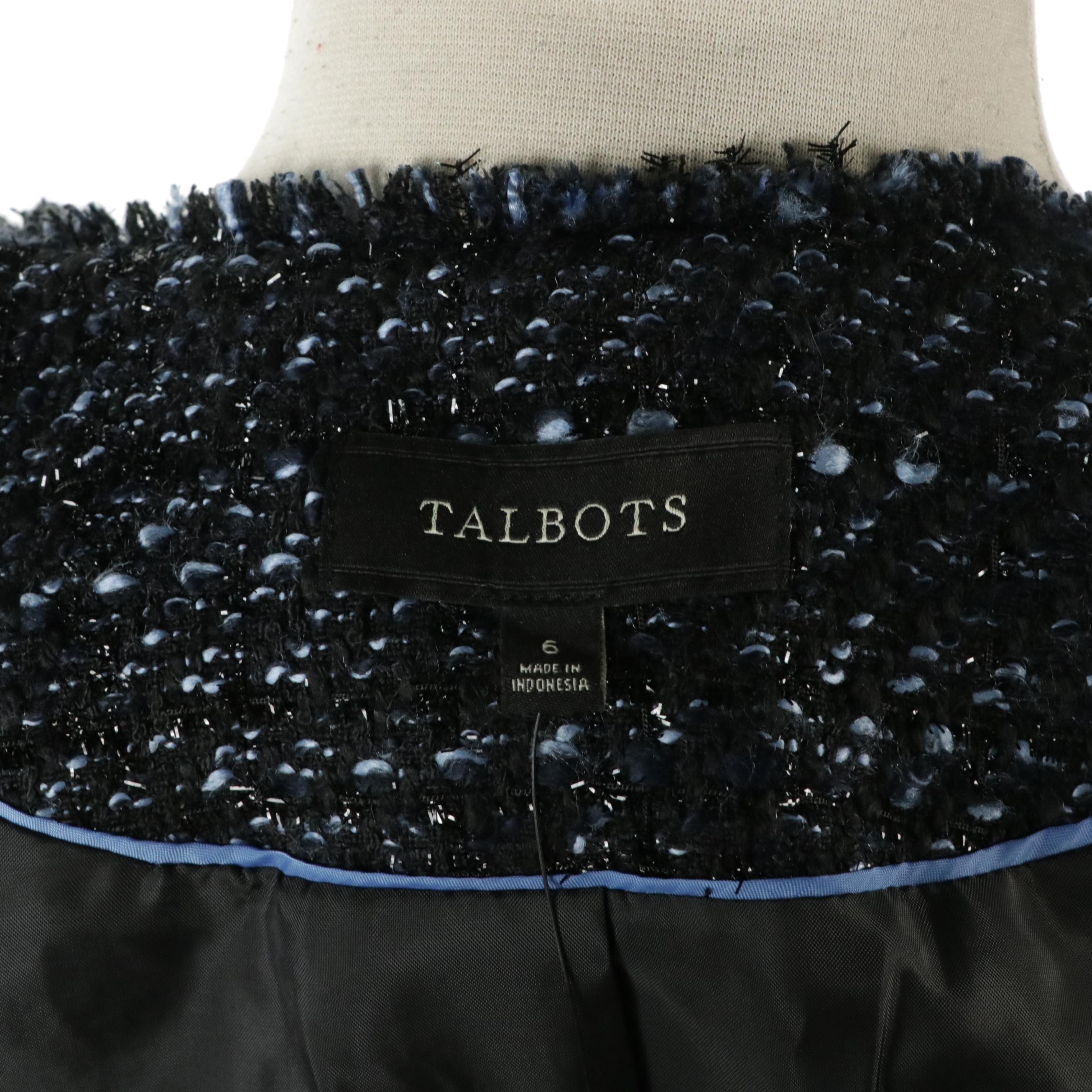 Talbots Little Black Dress with Woven Bouclé Jackets